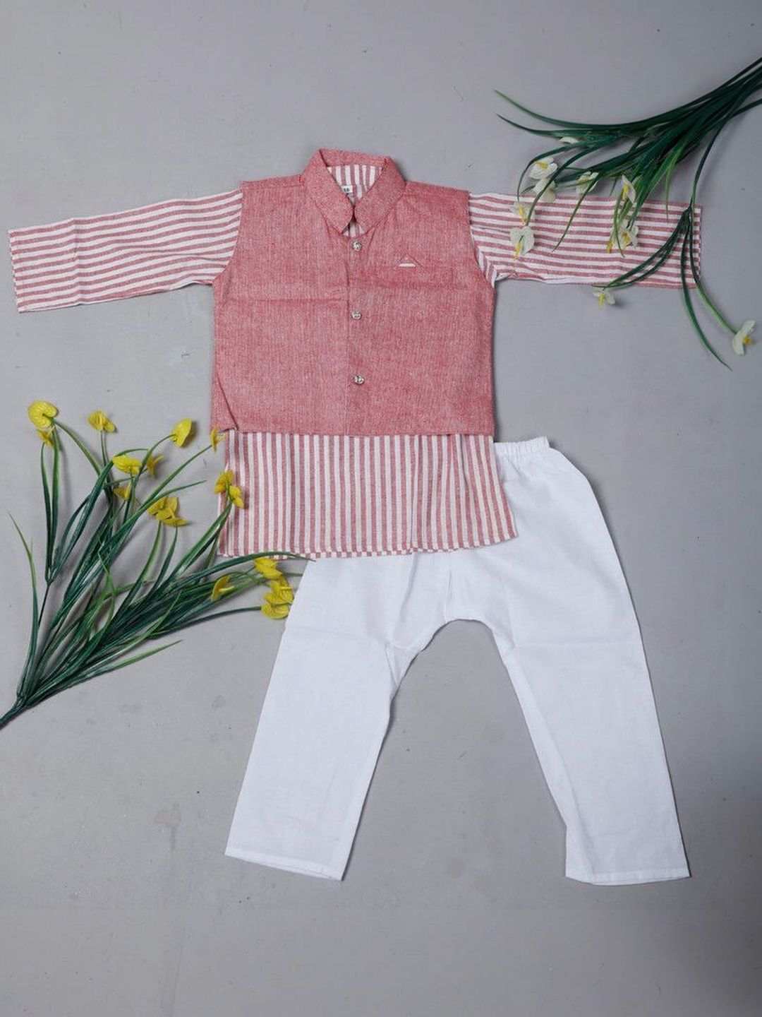 ANNA Boys Printed Pure Cotton Kurta With Trousers-picture-52