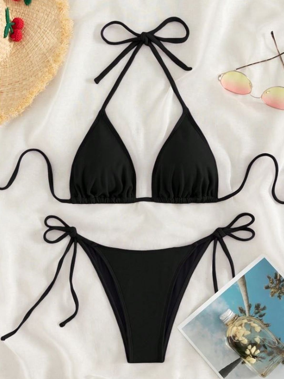 soni clothings Halter Neck Stretchable Swim Bikini Set-picture-43