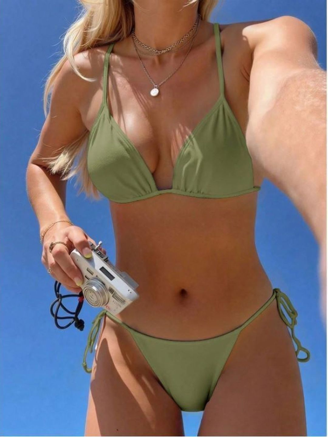 soni clothings Halter Neck Stretchable Swim Bikini Set-picture-29