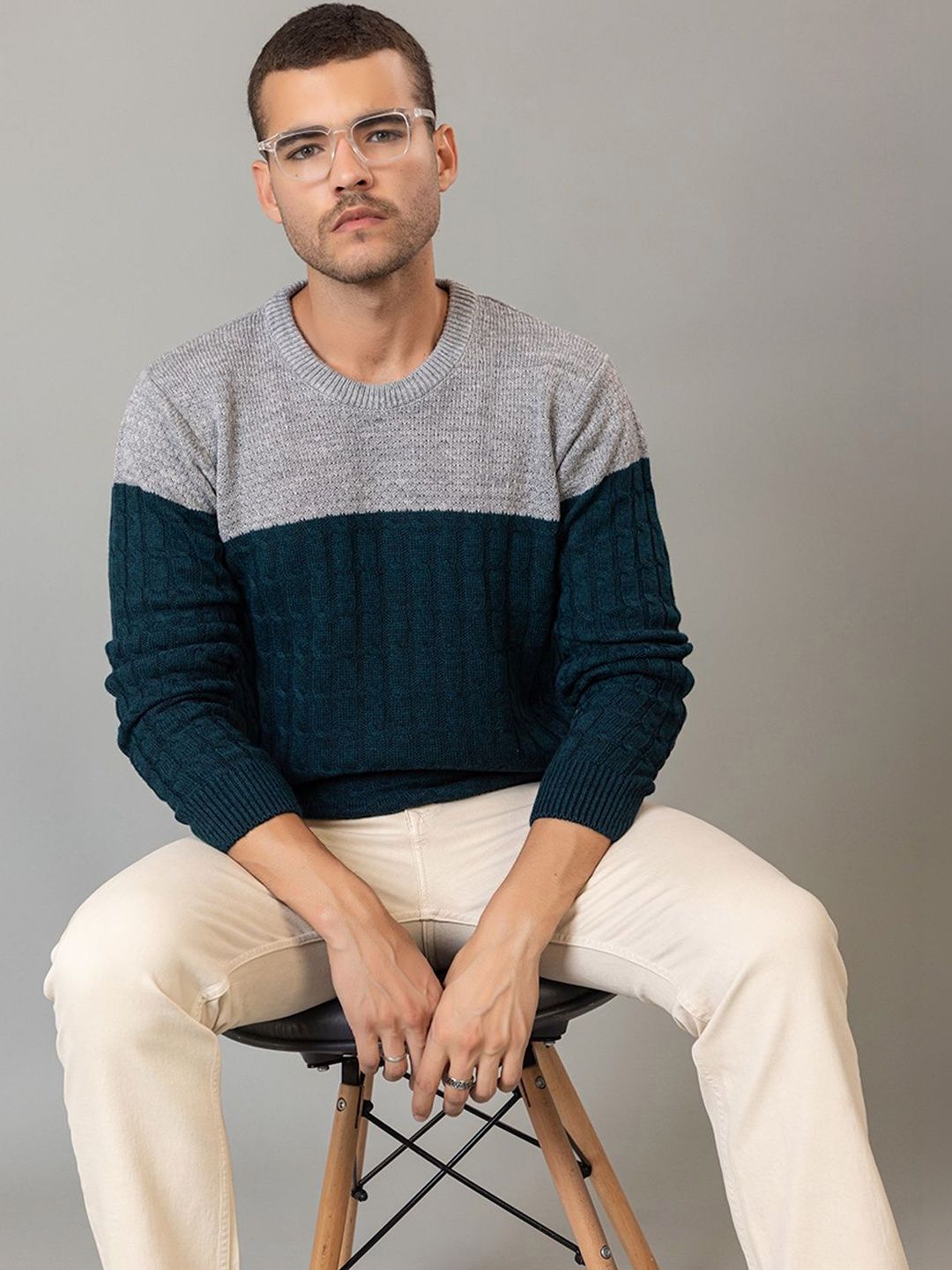 Club York Men Colourblocked Pullover-picture-36