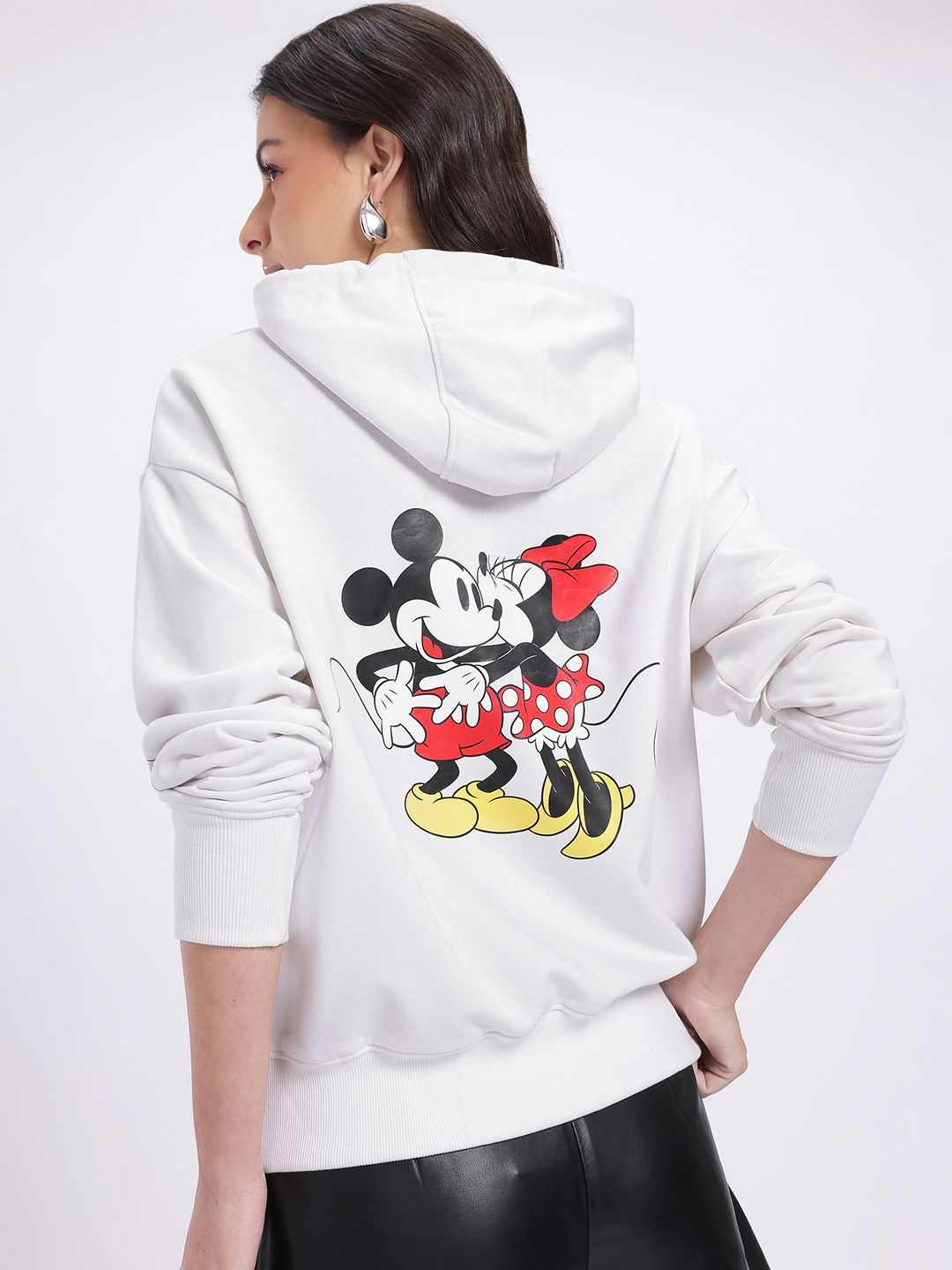 glitchez Minnie Mouse Printed Hooded Oversized Terry Sweatshirt-picture-33