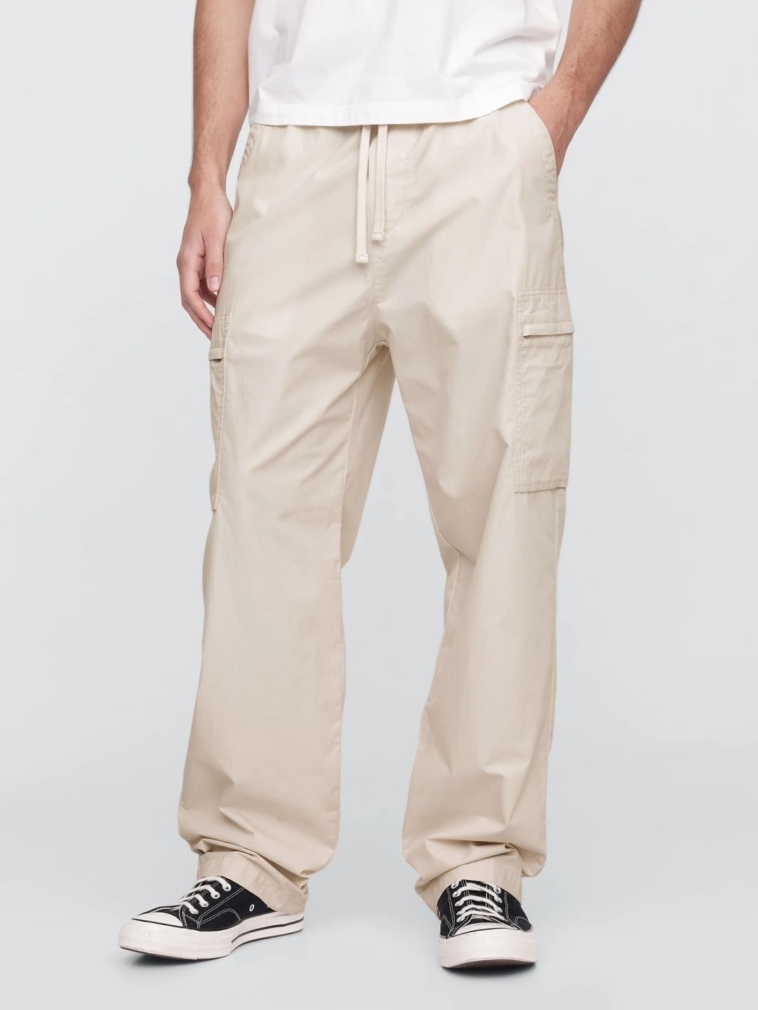 GAP Men Pure Cotton Cargos Trousers-image-4