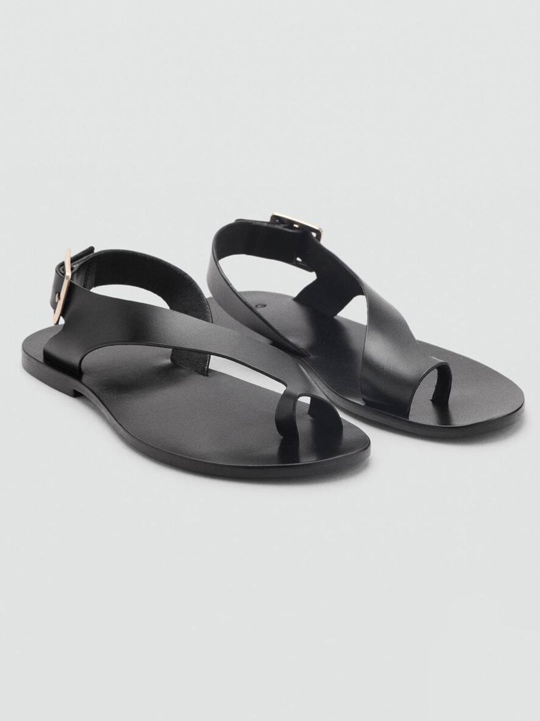 MANGO Women Open Toe Flats-image-39