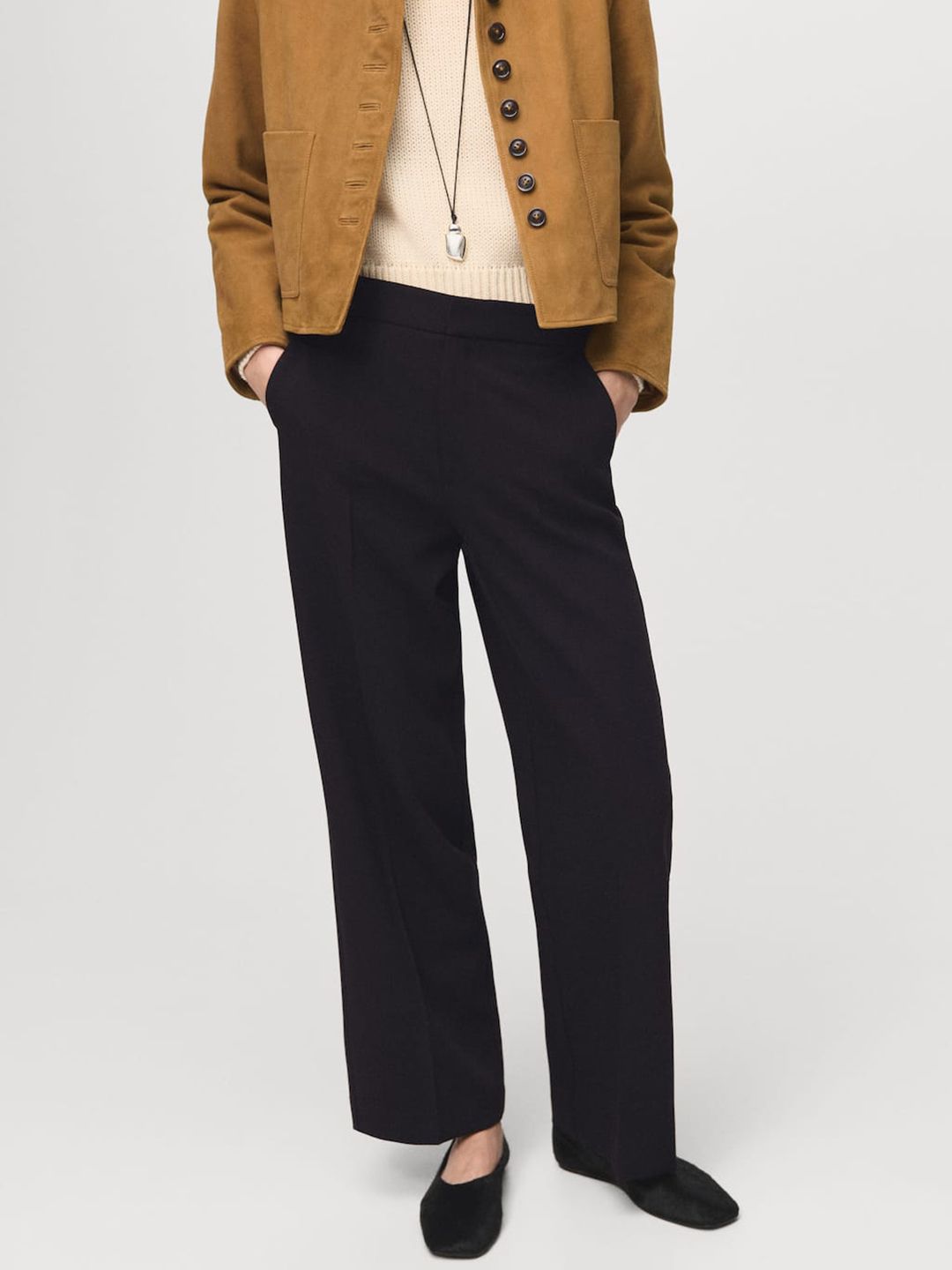 MANGO High-Rise Straight Fit Trousers-picture-33