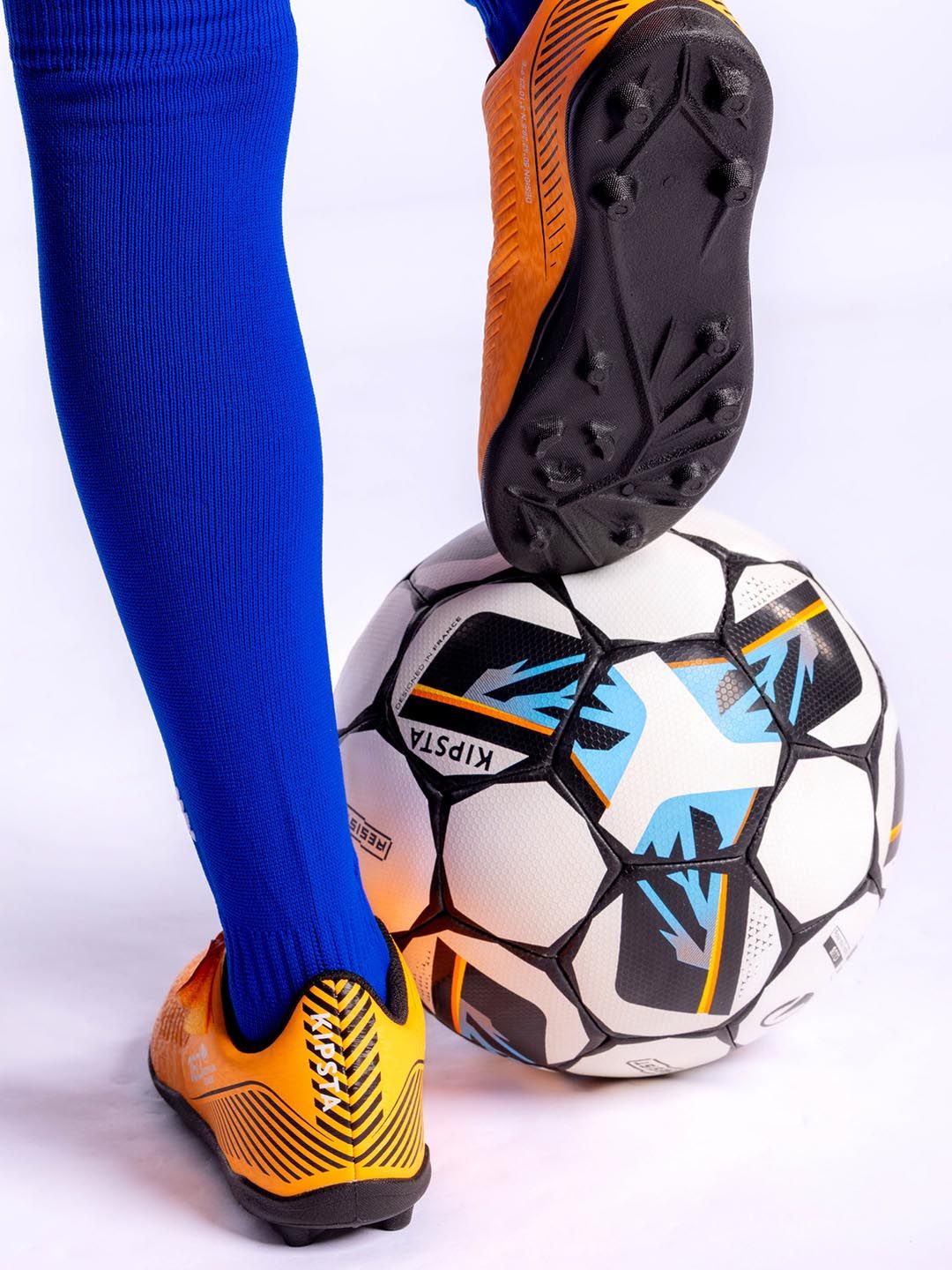 Decathlon Kids' Artificial Pitch Football Boots 160 - Orange/Black-picture-11