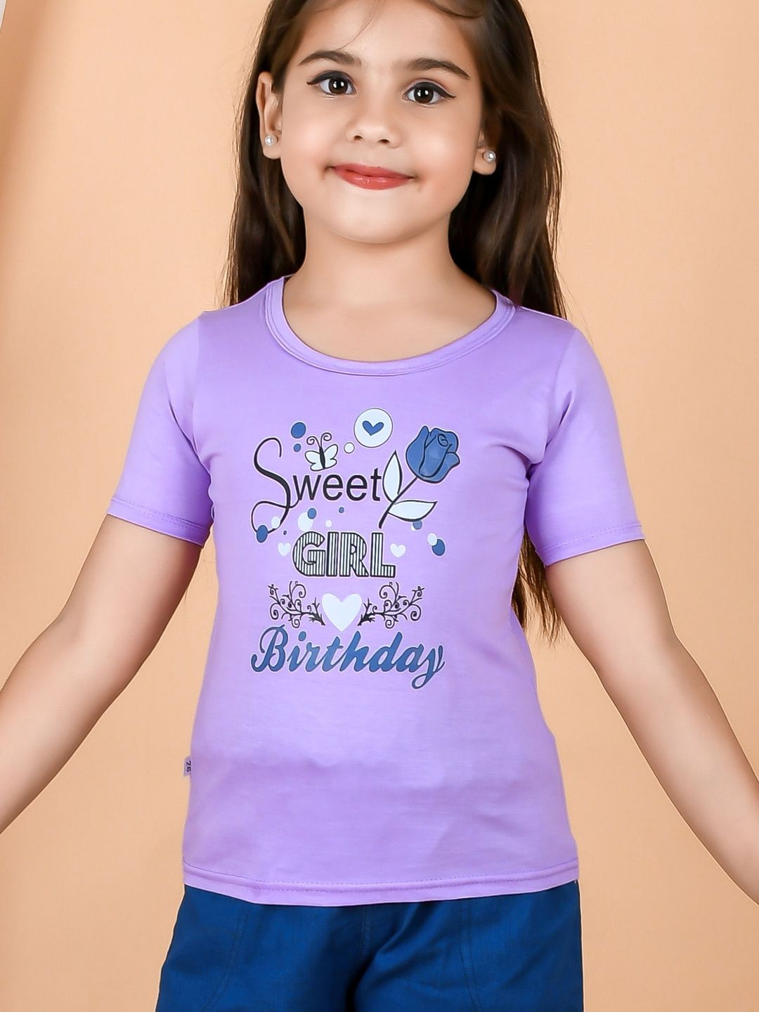 jy traders Girls Printed Pure Cotton T-shirt-picture-35