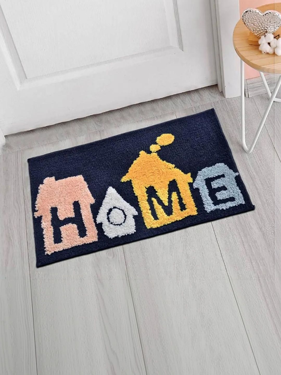 Homio Navy blue Self-Designed Anti-Skid Doormat-image-17