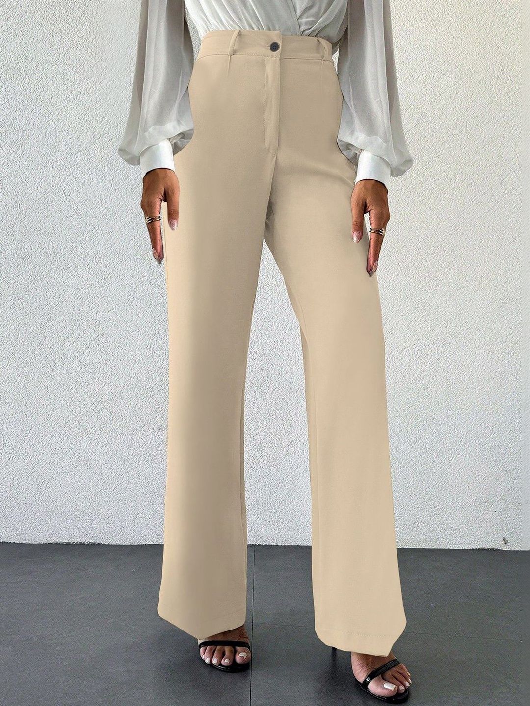 KERI PERRY Women Relaxed High-Rise Easy Wash Trousers-picture-24