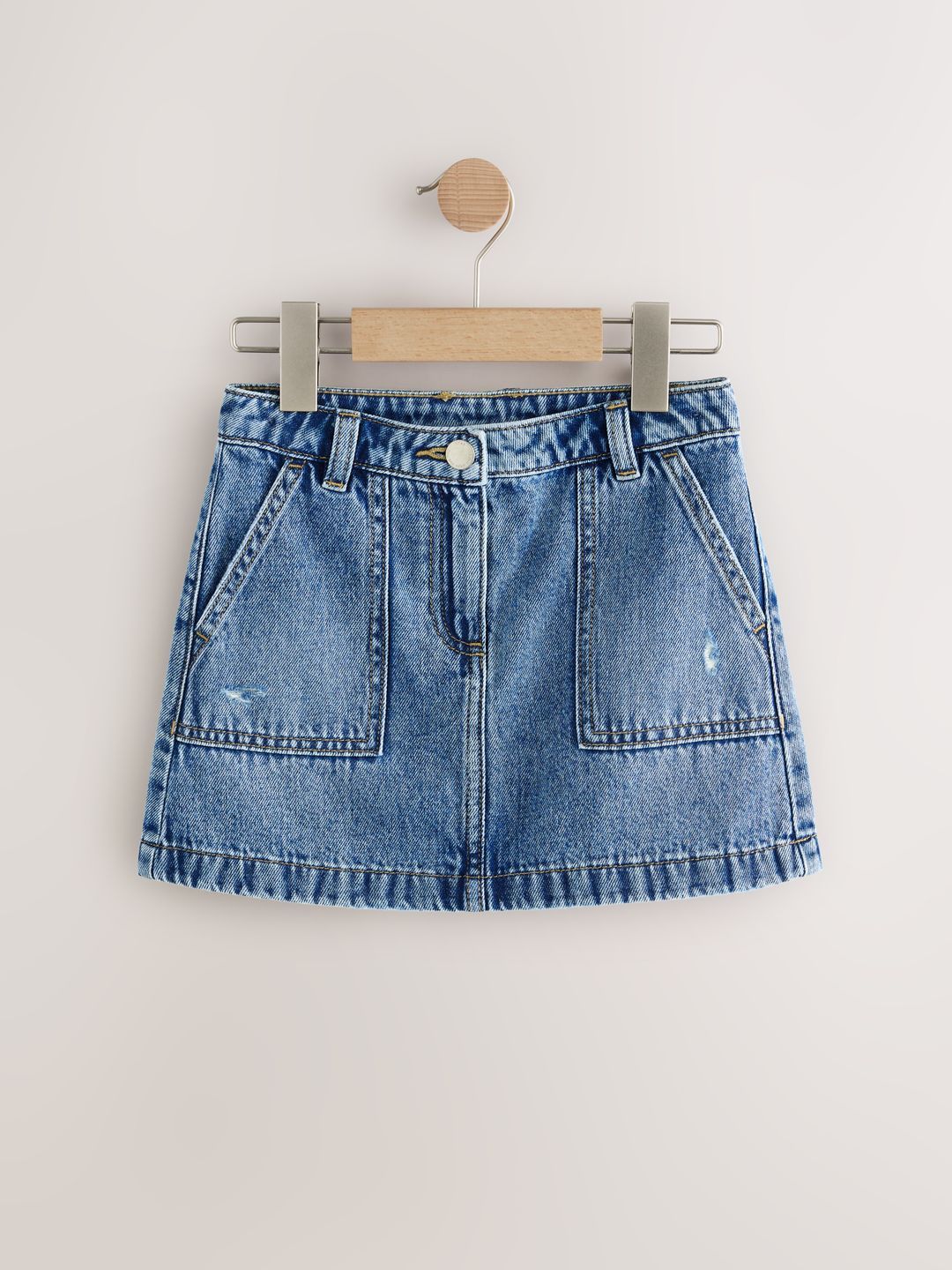 NEXT Girls Pure Cotton Denim Skirt-picture-53