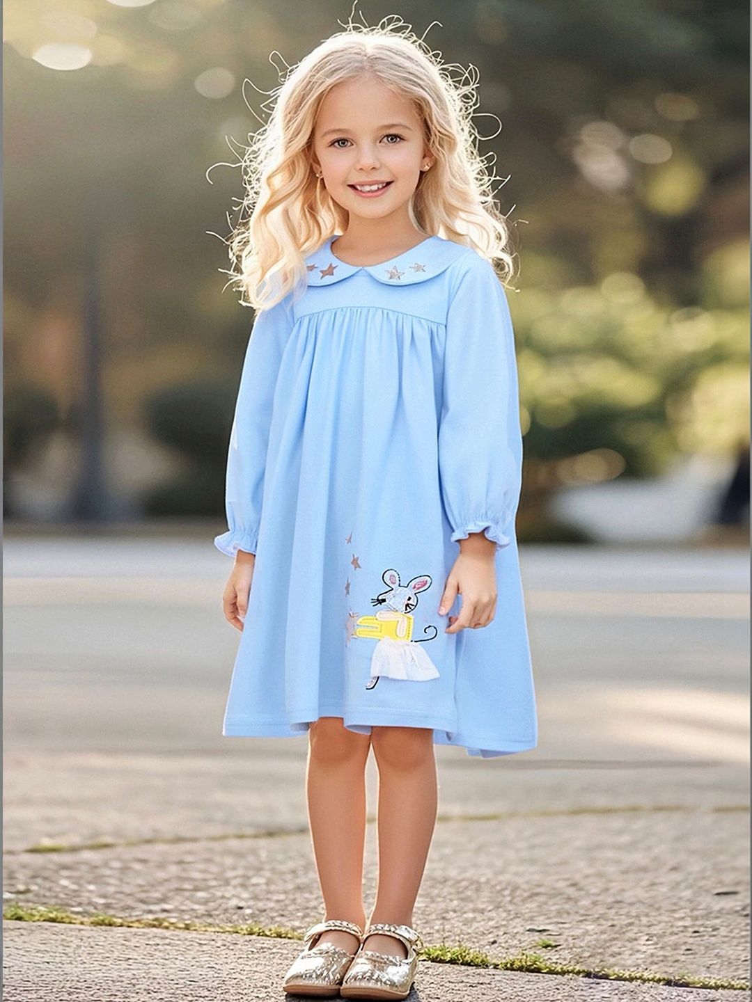 LULU & SKY Girls Printed Nightdress-image-49