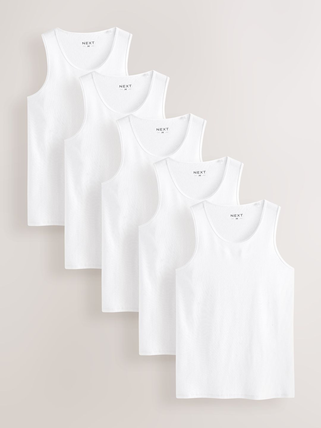 NEXT Set of 5 Ribbed Innerwear Vests-picture-21