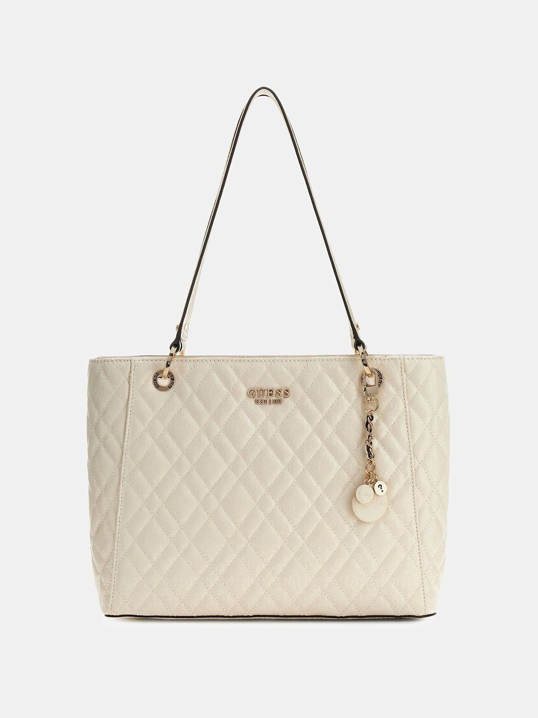 GUESS PU Structured Tote Bag with Quilted-image-2