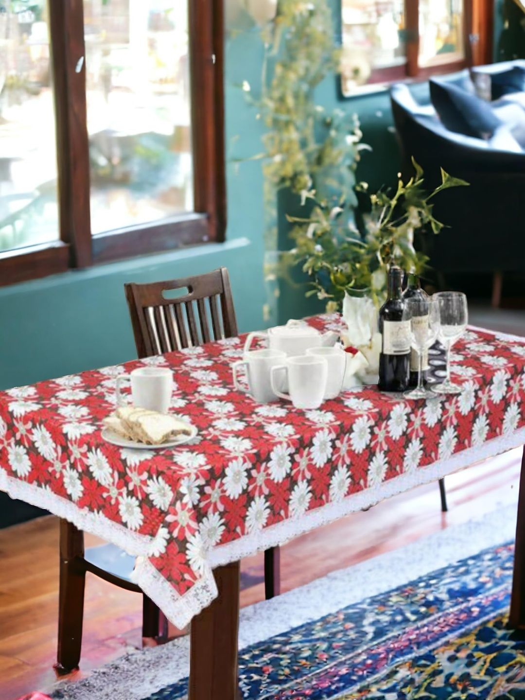 Mopak Decor Red Set of 1 Regular Core Table Covers-picture-27