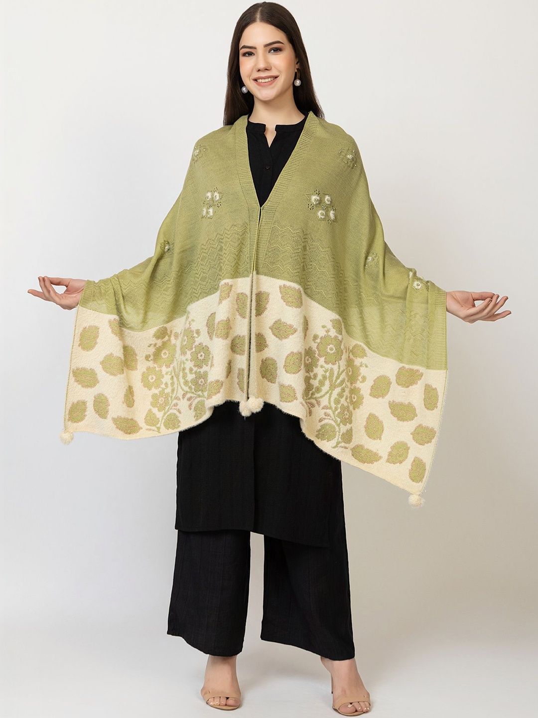 STADO Women Floral Woven Design Shawl-picture-42