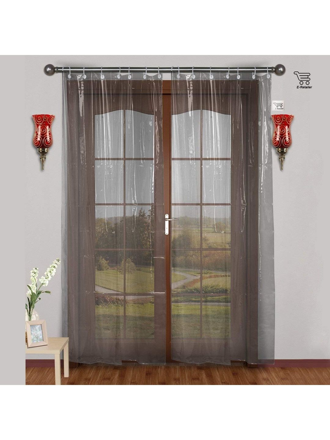 Mopak Decor Transparent Set of 1 Regular Door Curtains-picture-35