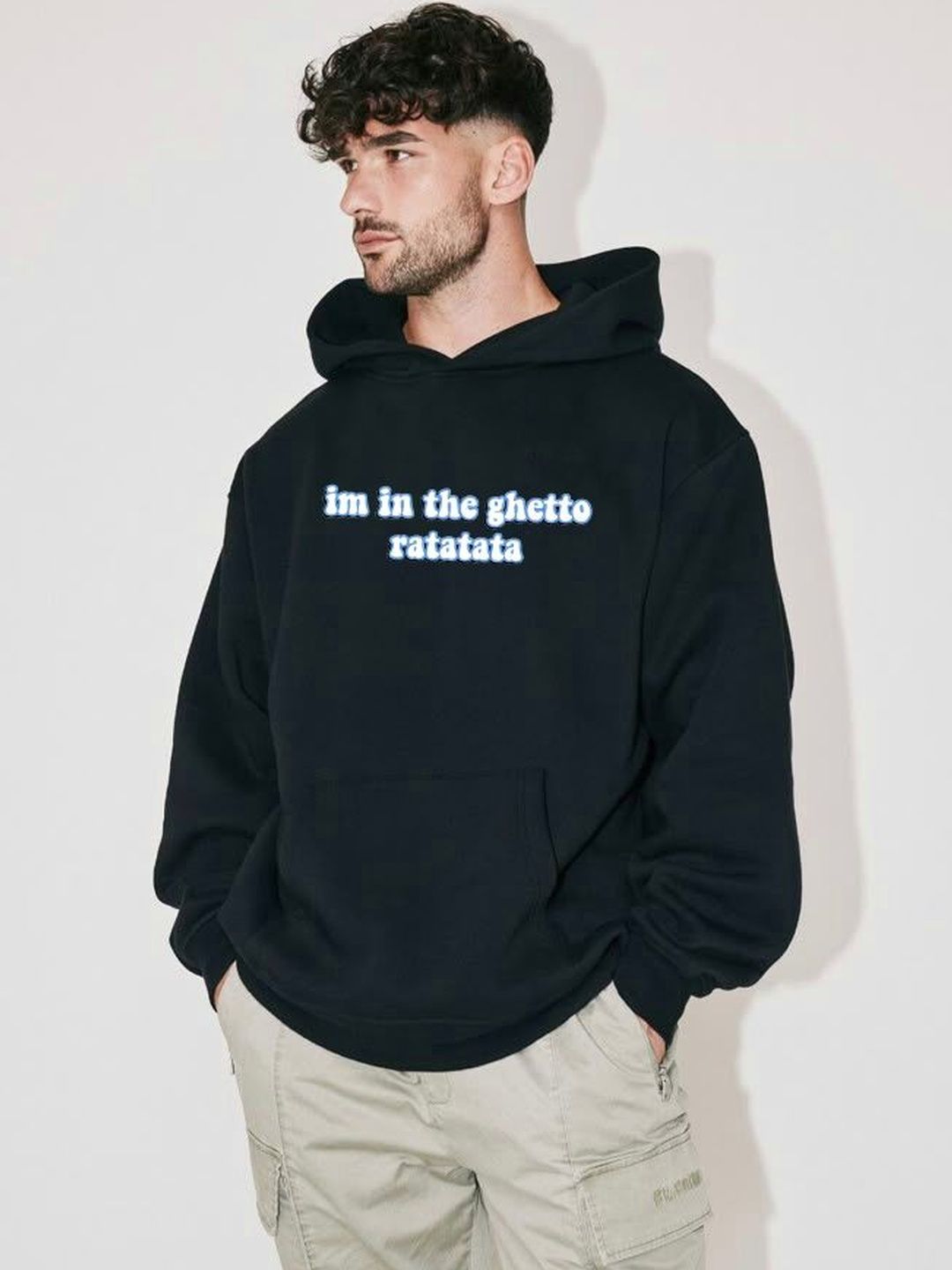 Stitchmeashirt Men Ratata Printed Long Sleeve Hooded Sweatshirt-picture-30