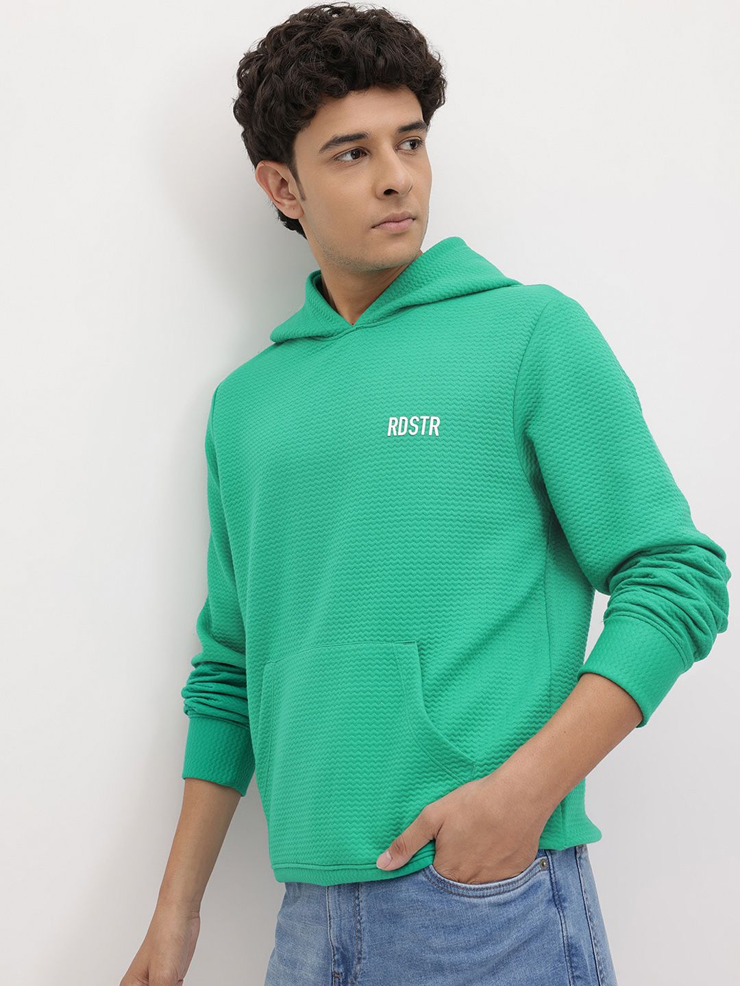 The Roadster Life Co. Textured Self Design Hooded Sweatshirt-picture-53