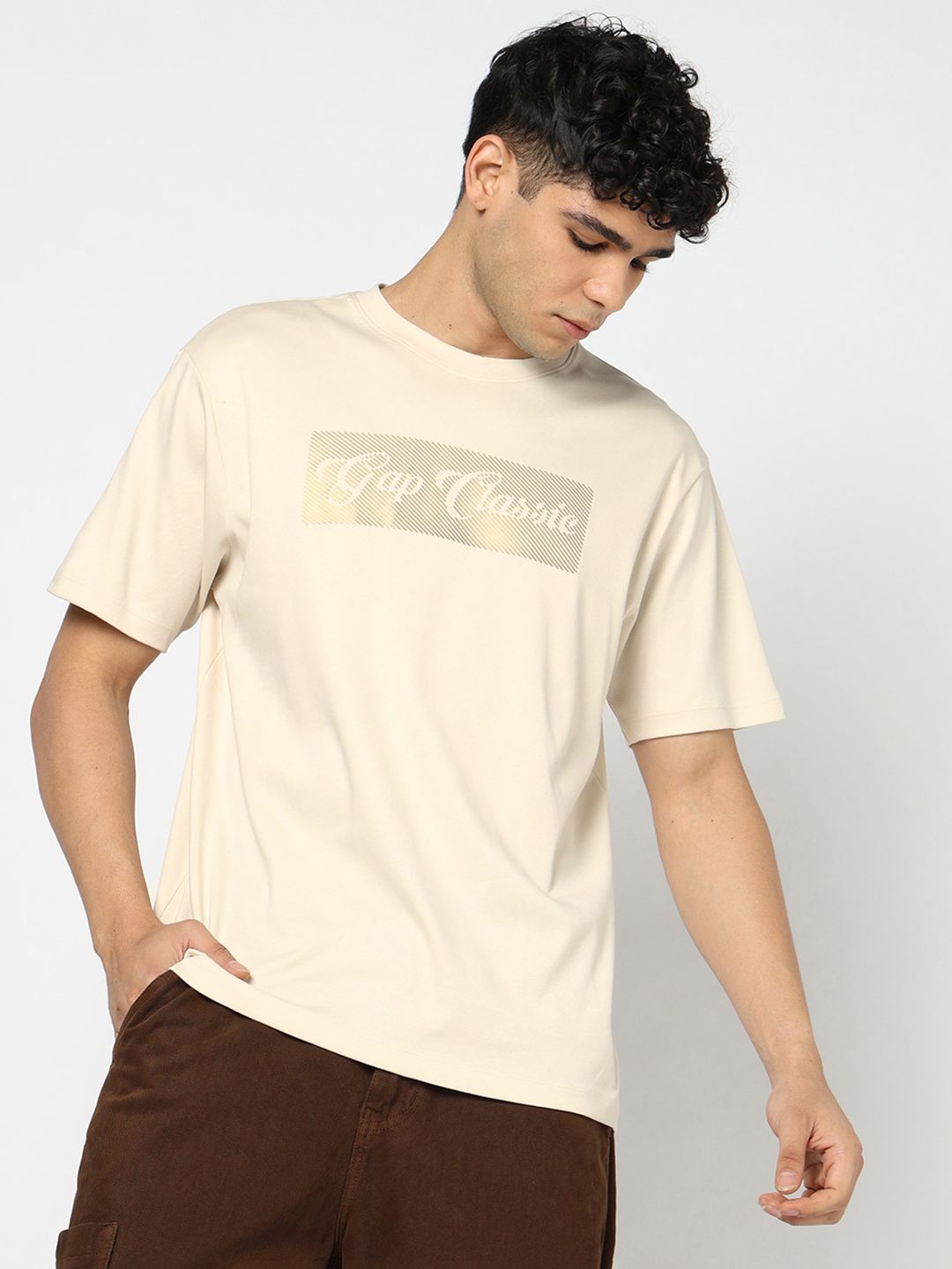 GAP Men Statement-Print Relaxed Round Neck T-shirt-picture-24