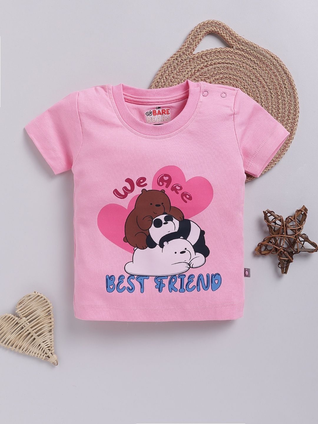 YK X Tinyo Infant Girls We Bare Bears Printed Cotton T-shirt-picture-32