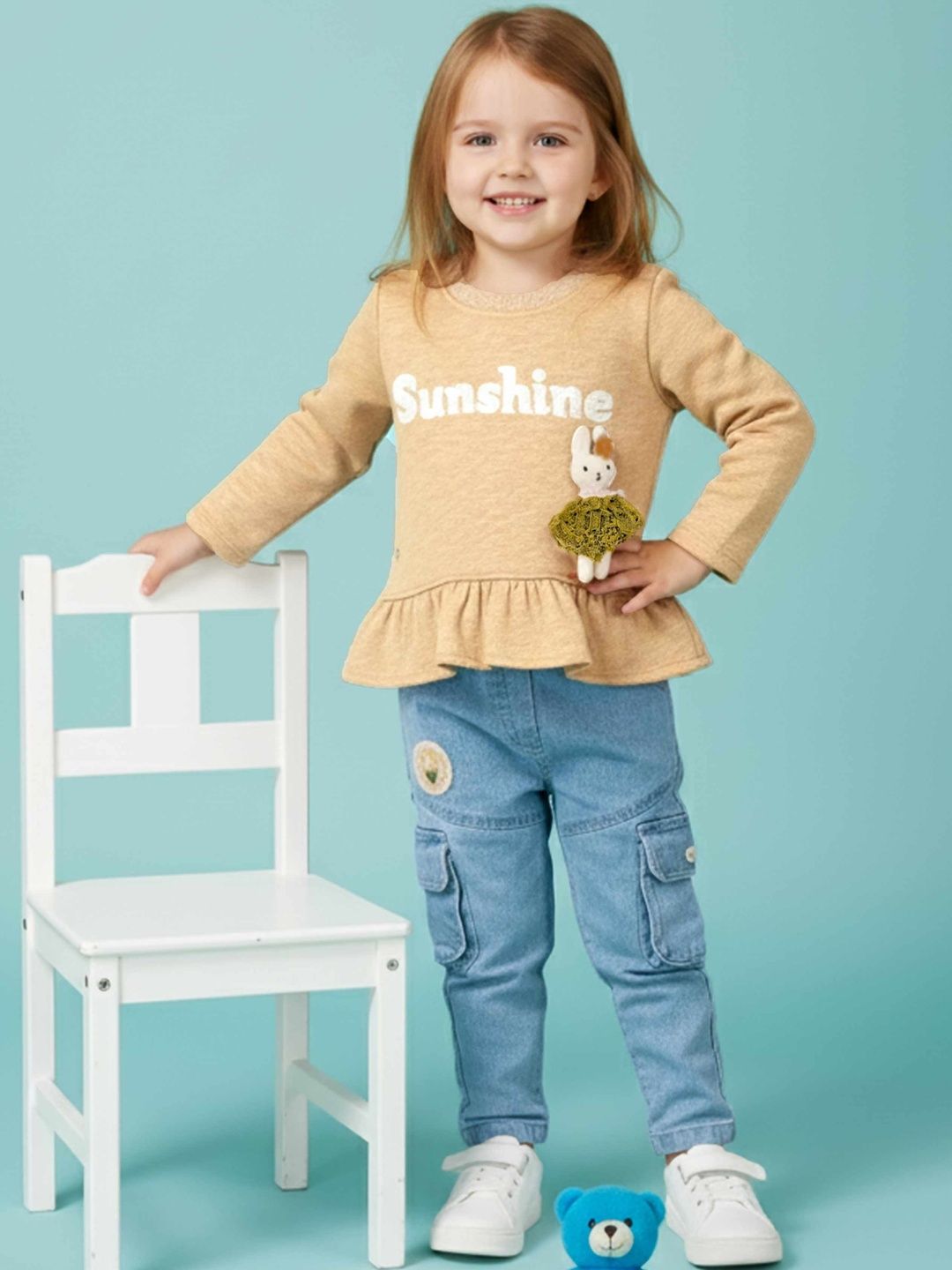 Babys Day Girls Printed T-shirt with Trousers-picture-40