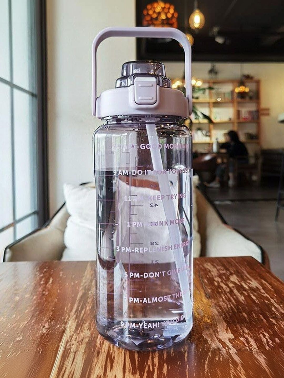 Faverito Transparent Single Plastic Typography Water Bottle