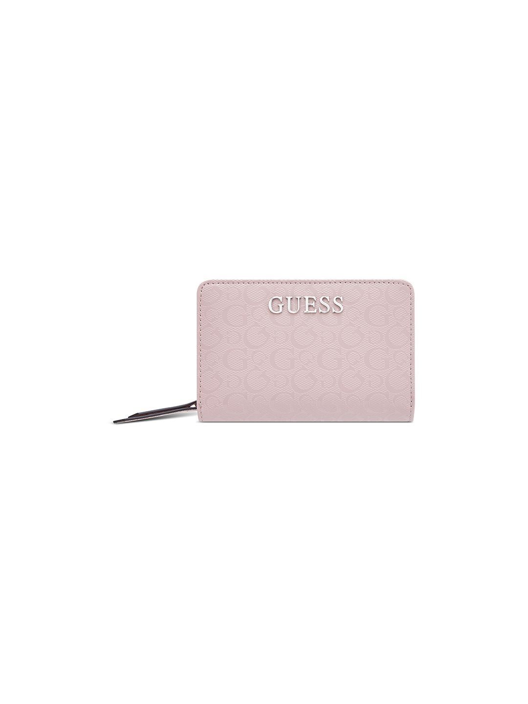 GUESS Women Typography Textured Zip Around Wallet-picture-35
