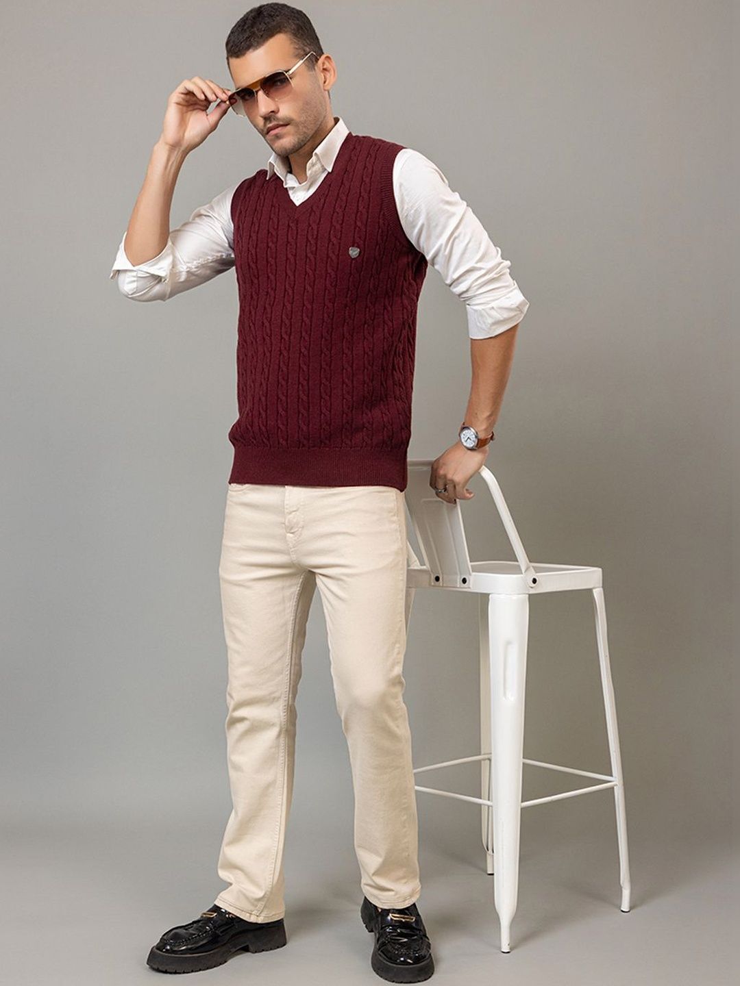 Club York Men Cable Knit Sweater Vest-picture-39
