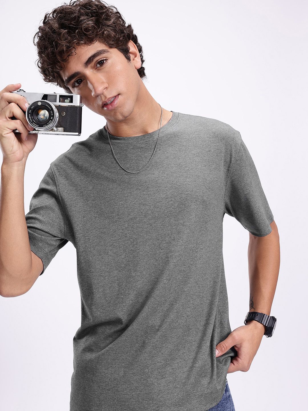 Kook N Keech Drop-Shoulder Sleeves Pure Cotton Relaxed Fit T-shirt-picture-13