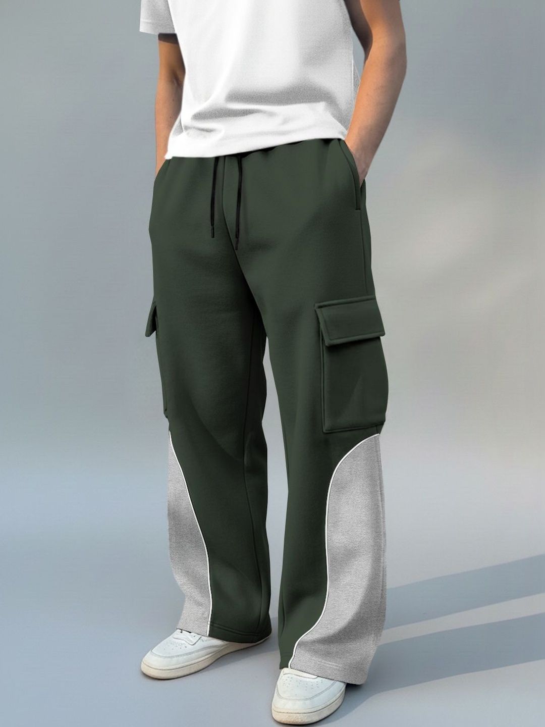 TRIPR Men Cotton Baggy Mid-Rise Track Pant-image-16