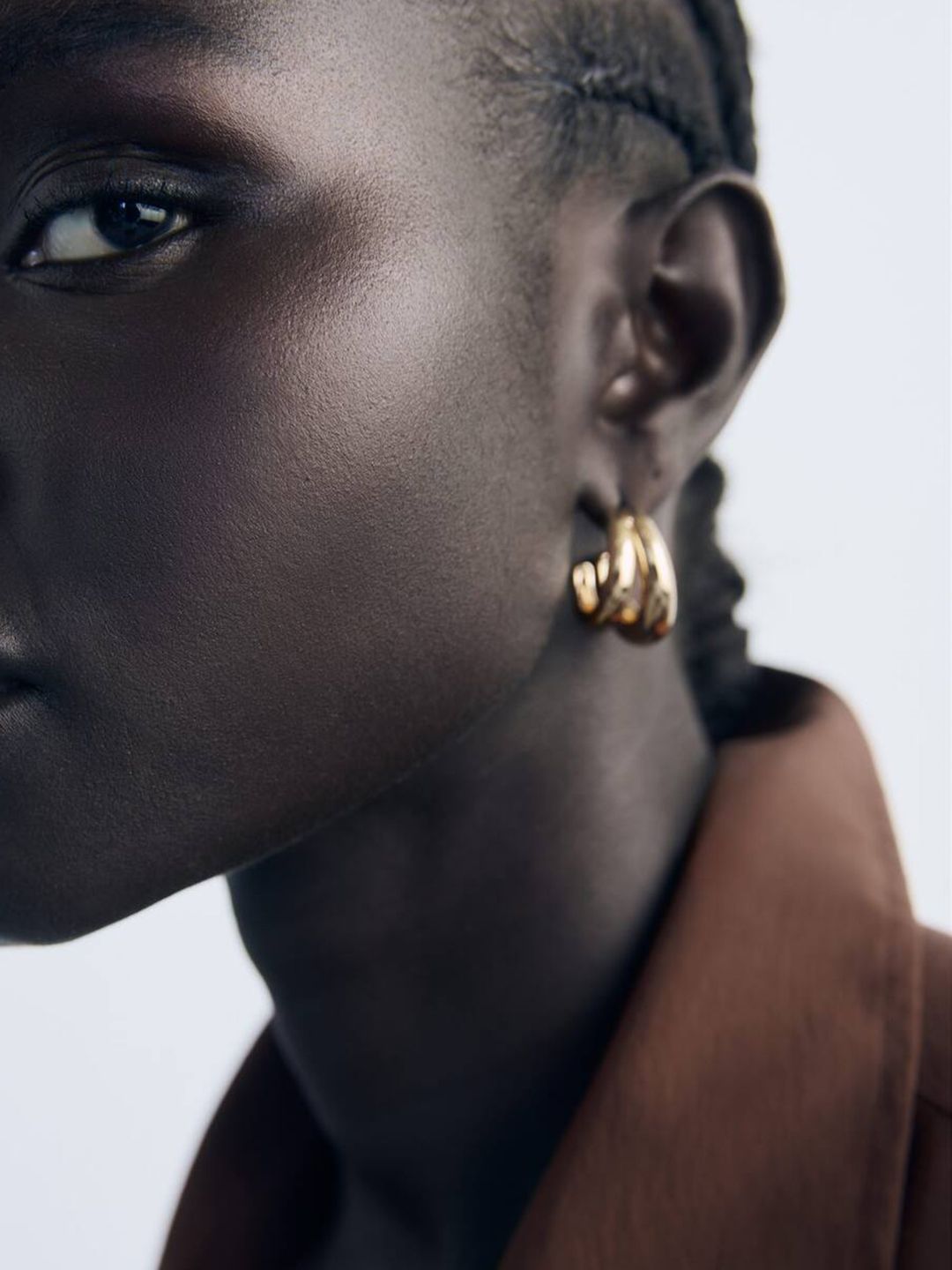 MANGO Contemporary Half Hoop Earrings-image-15