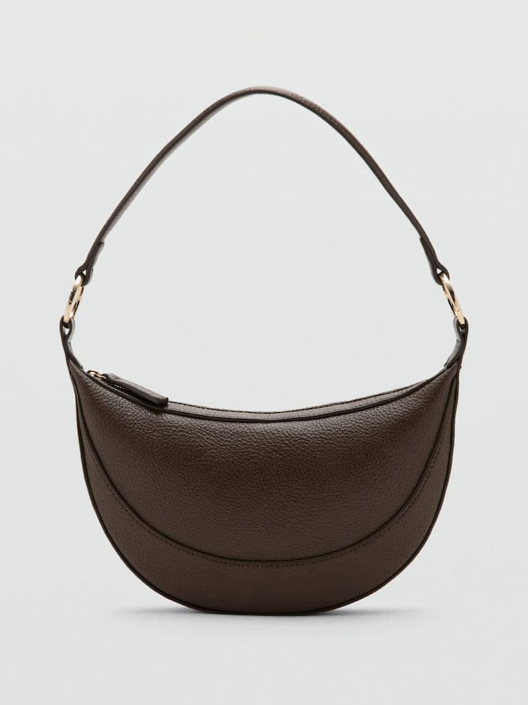 MANGO Textured Half Moon Shoulder Bag-picture-15