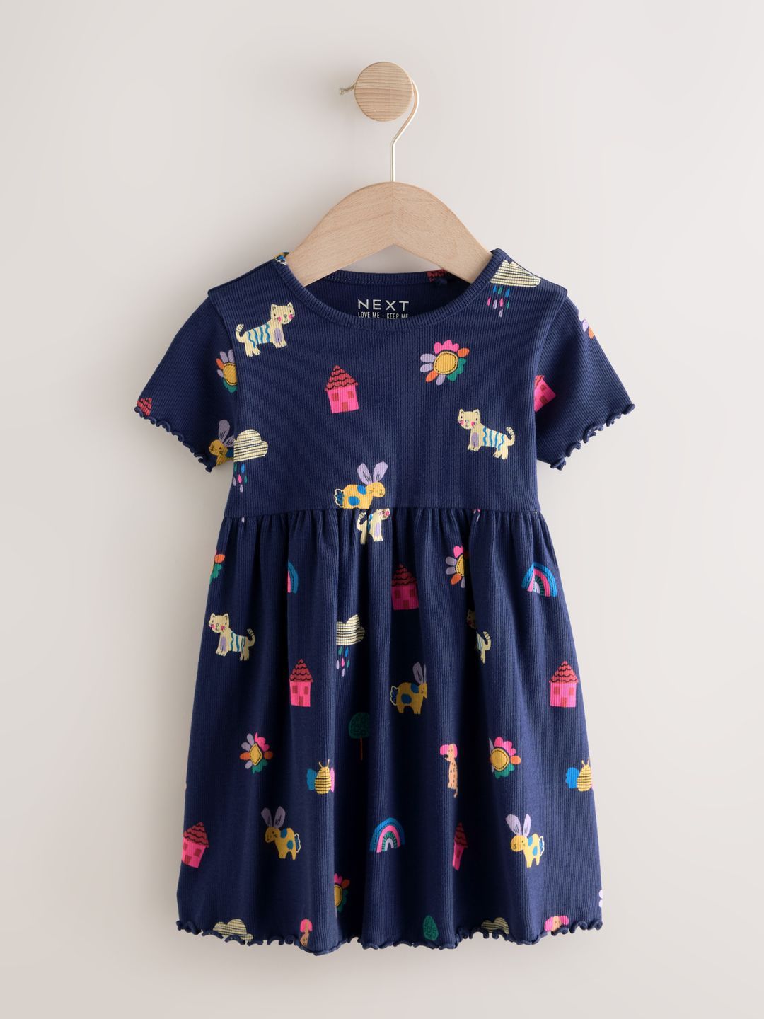 NEXT Girls Printed Fit & Flare Dress-picture-25