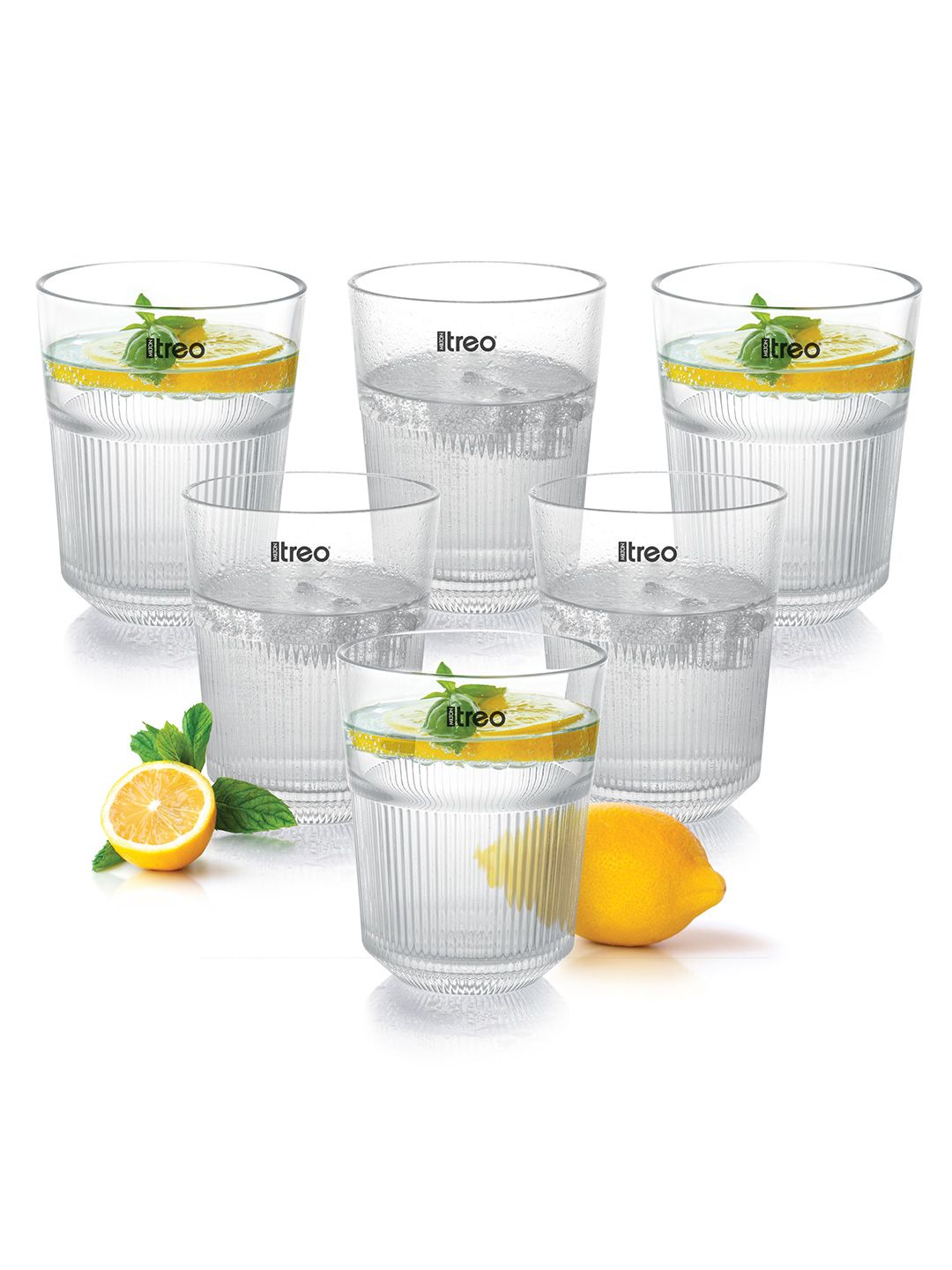 Treo Empress Transparent Crystal Clear Juice Tumbler Glass Set 140 ml-image-28