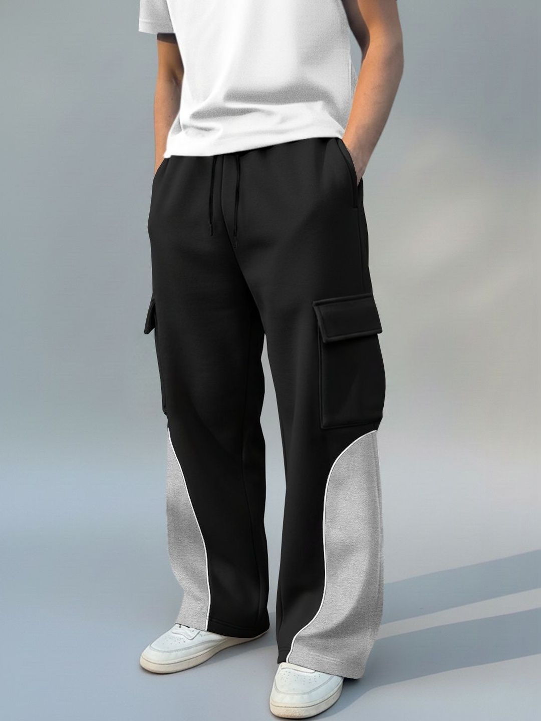 TRIPR Men Baggy Mid-Rise Track Pant-image-14