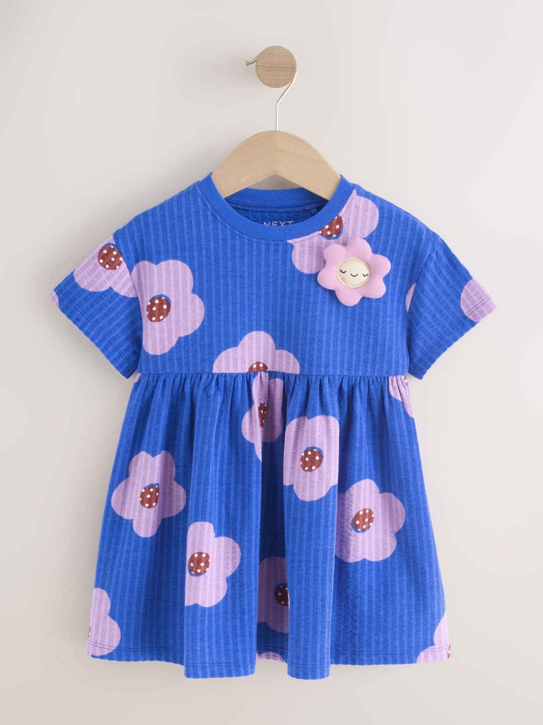 NEXT Girls Pure Cotton Print Applique Fit & Flare Dress-picture-41