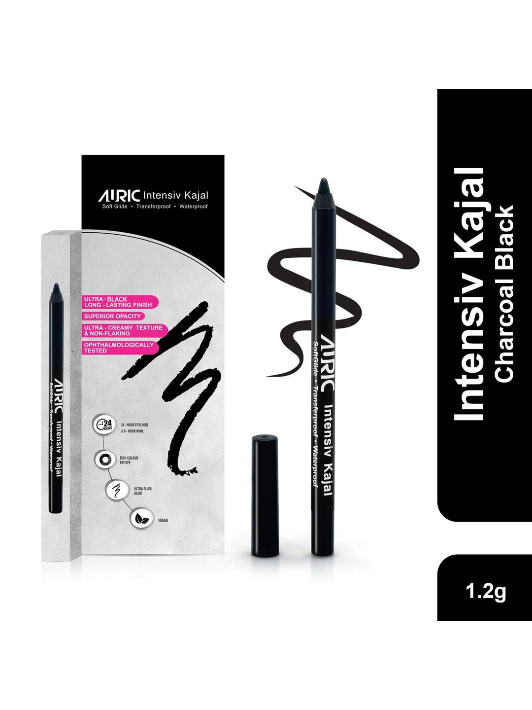 Auric Beauty Intensive Kajal - Charcoal Black -1.2 g-picture-16