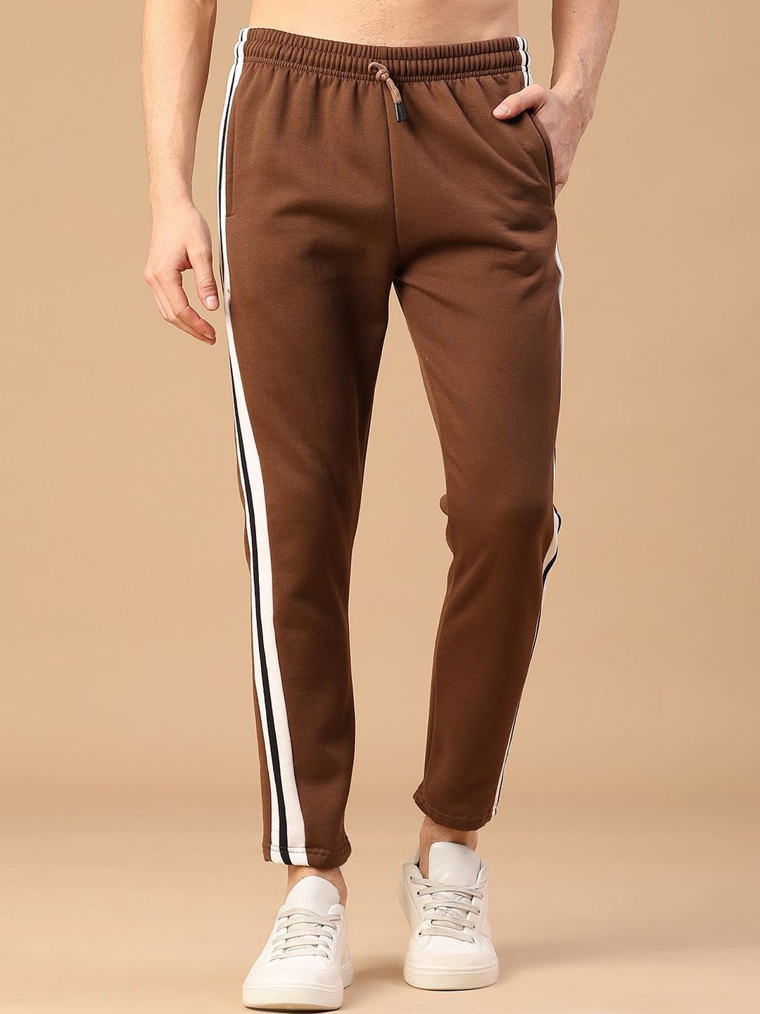 LIMEROAD Men Striped Mid-Rise Track Pants-picture-30