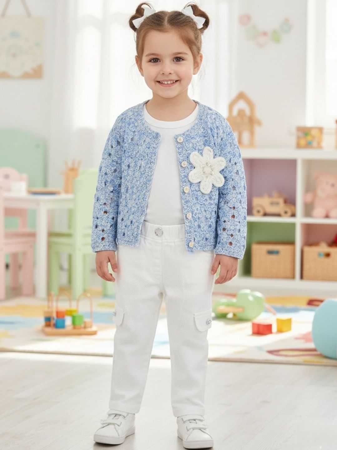 Babys Day Girls Printed T-shirt with Trousers-picture-41