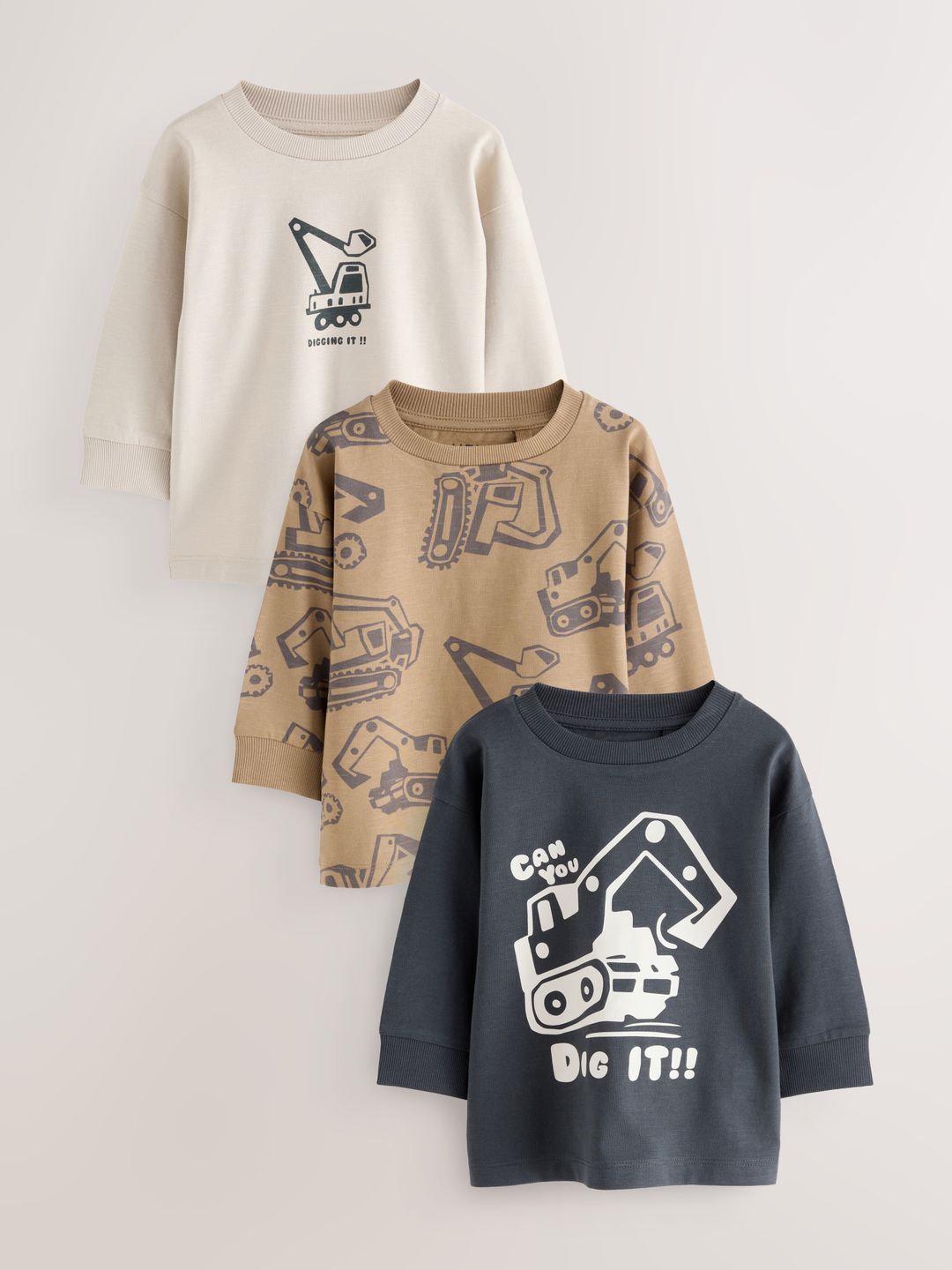 NEXT Boys Pack of 3 Graphic Printed Pure Cotton T-Shirt-picture-25