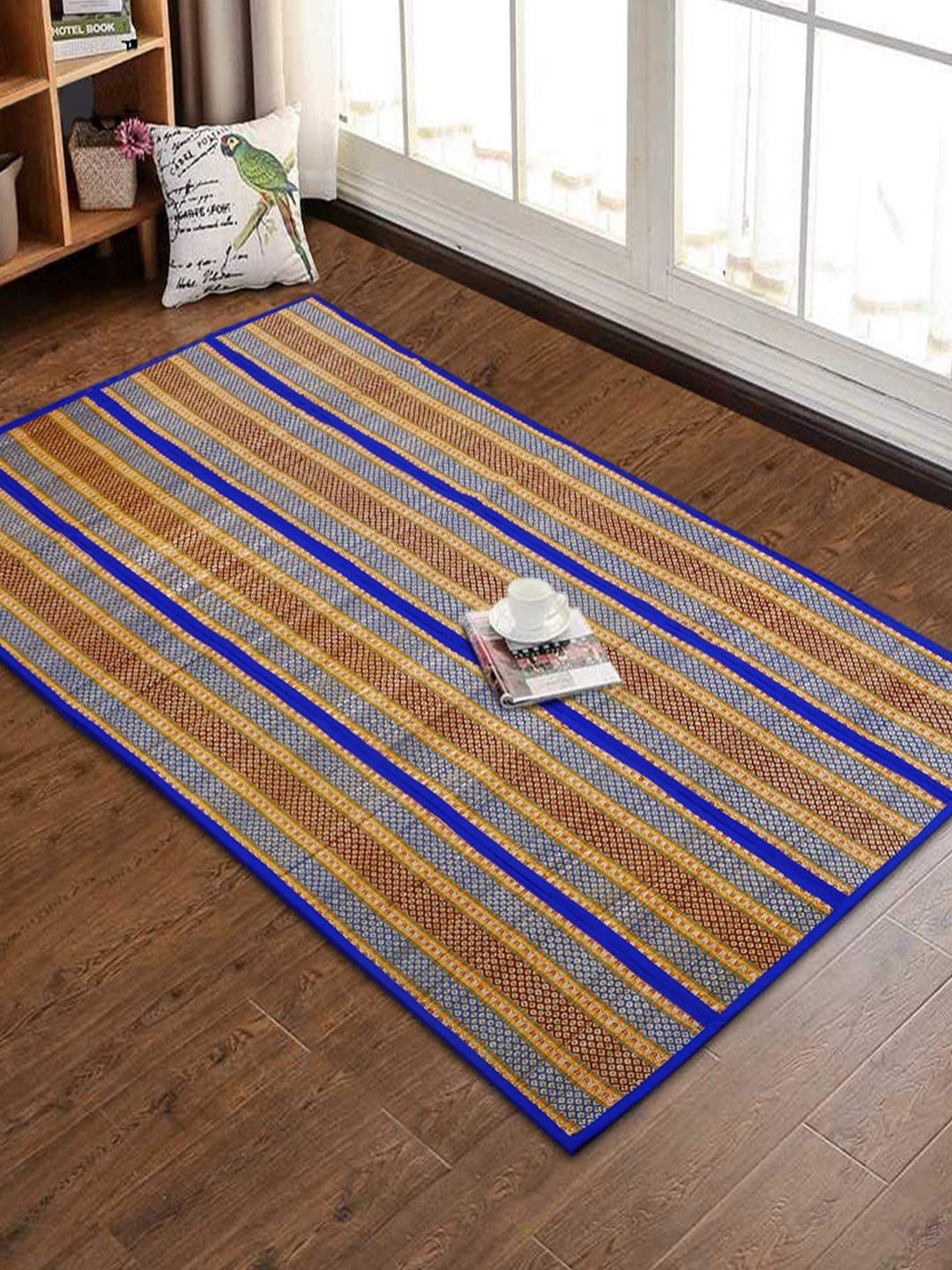 HOKIPO Blue & Red Patterned Floor Mats-picture-14