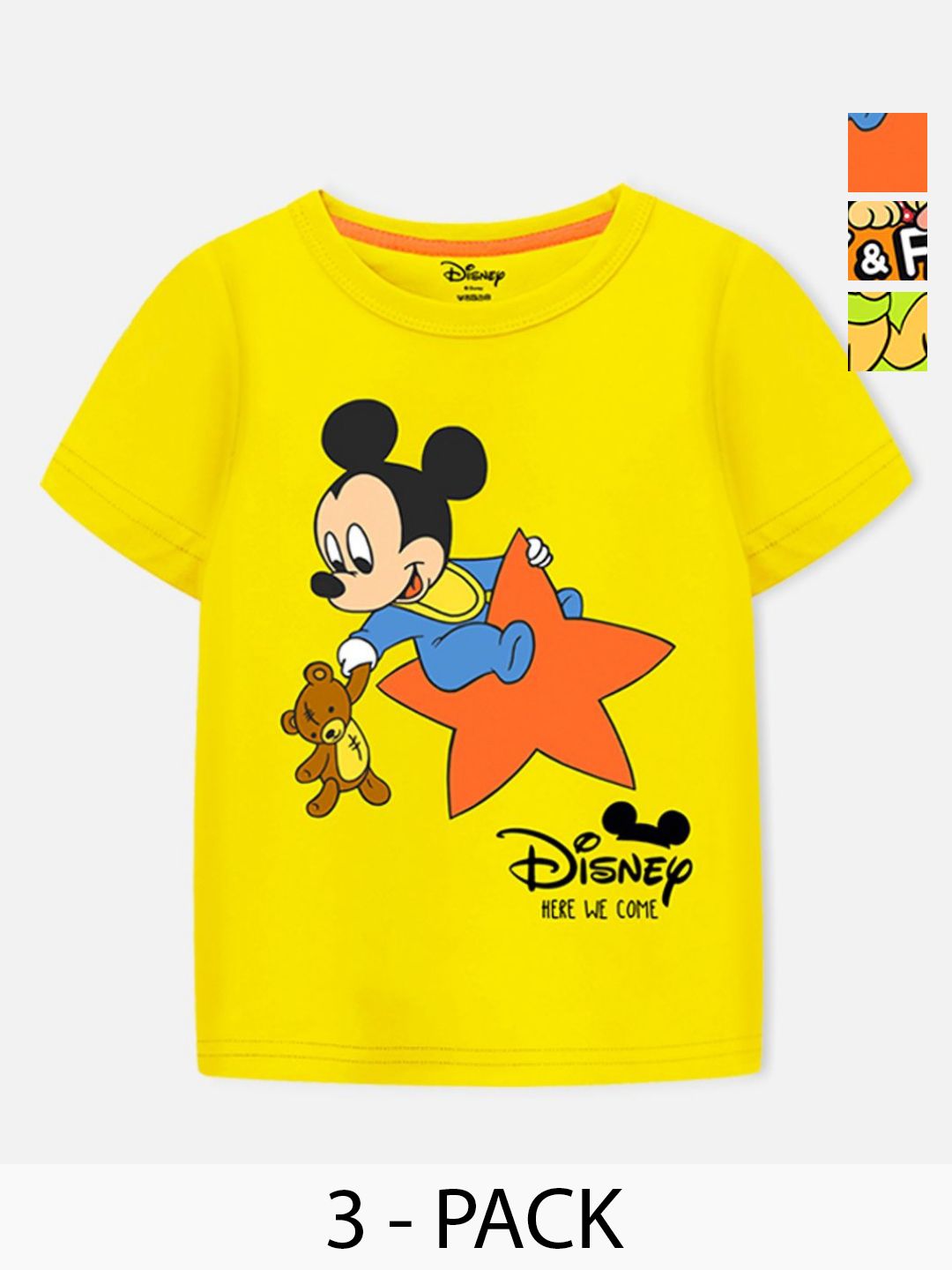 Disney By Miss and Chief Boys 3 Printed Applique T-shirt-picture-49