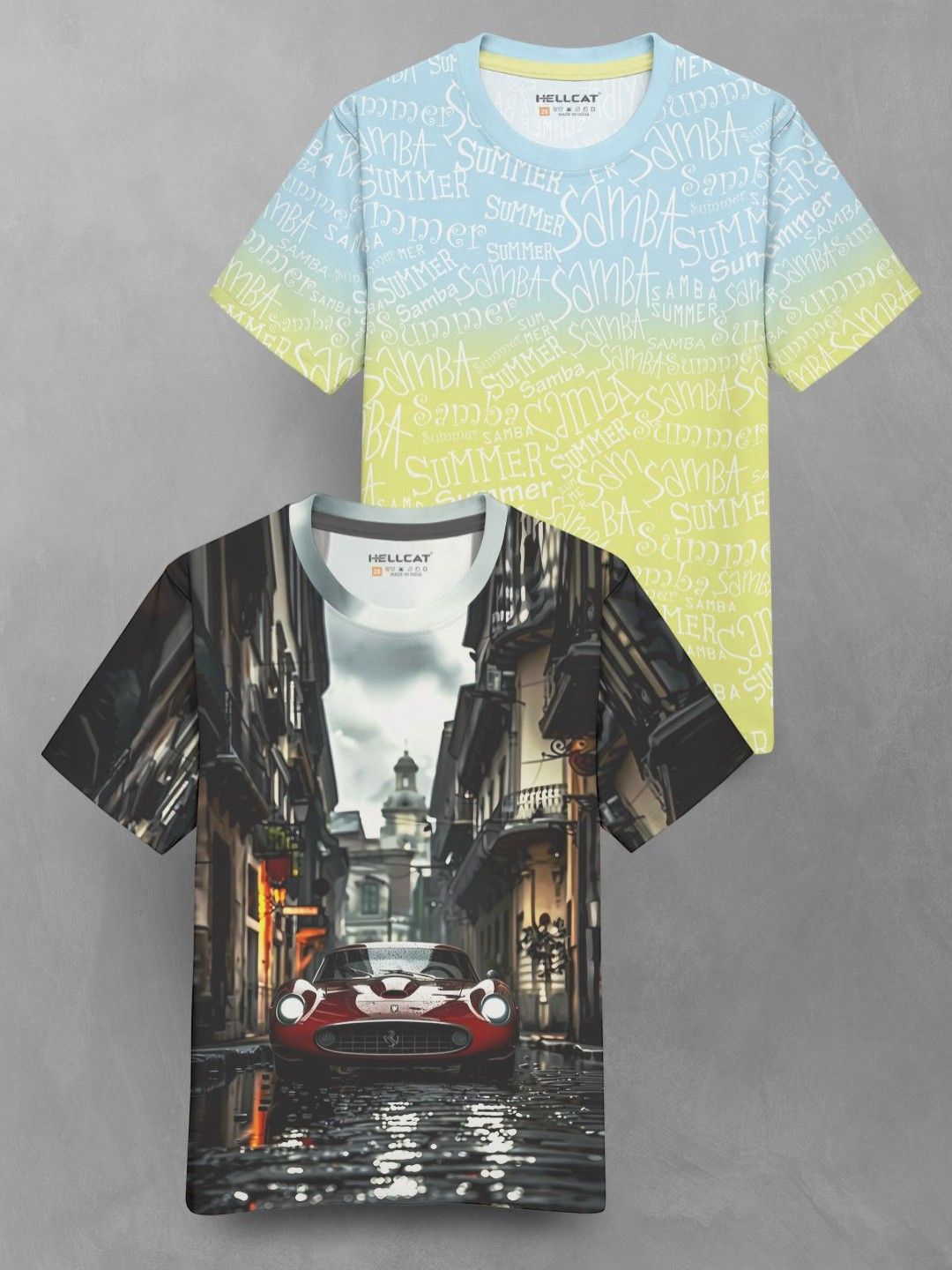 HELLCAT Boys 2 Printed Raw Edge T-shirt-picture-18