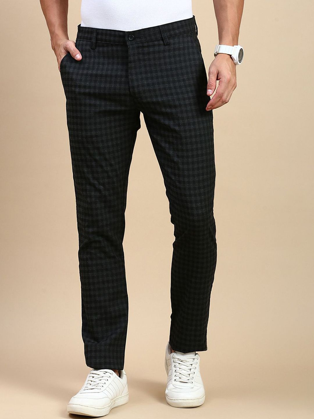 Classic Polo Men Checked Slim Fit Trousers-picture-21