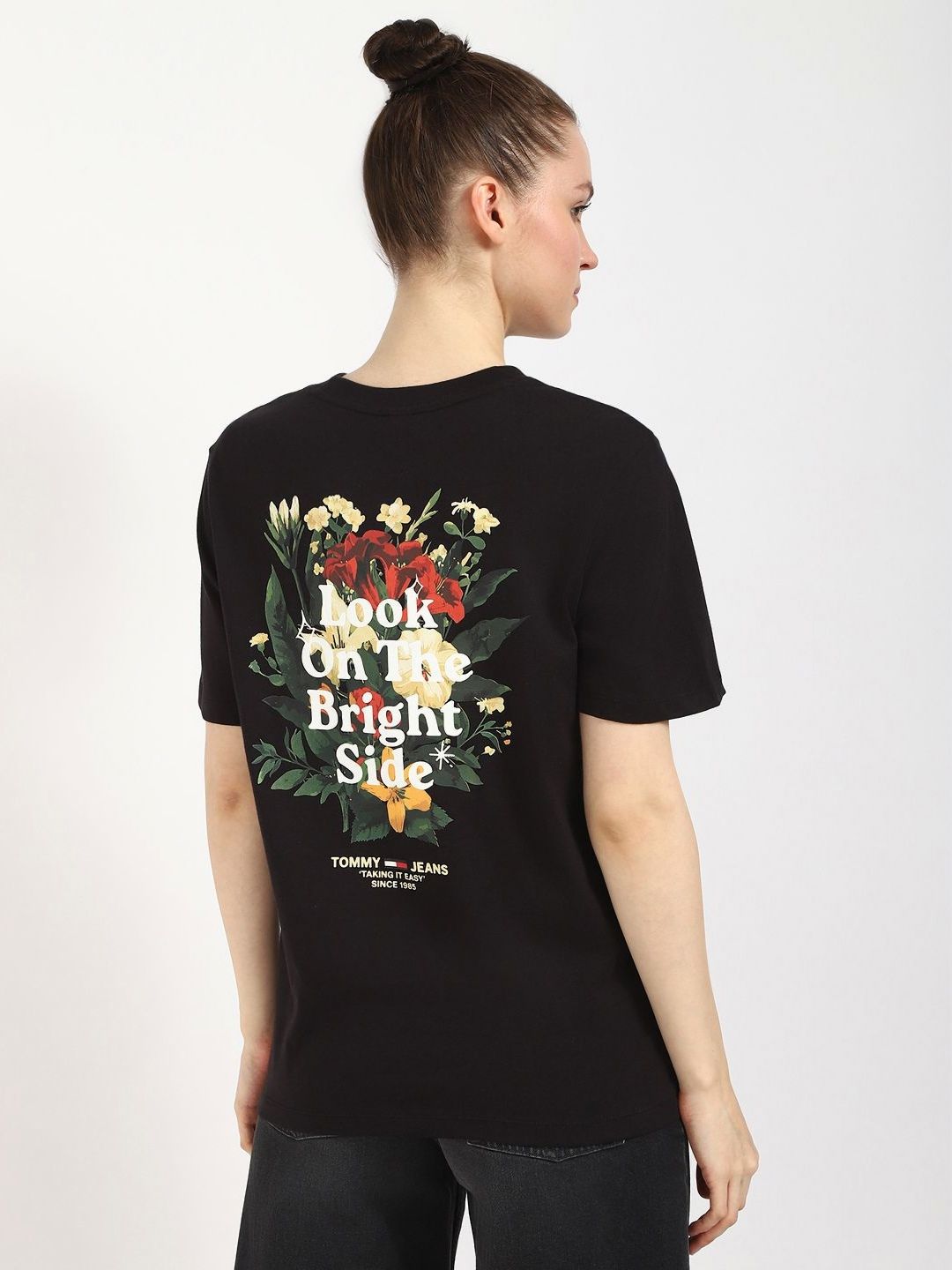 Tommy Hilfiger Women Floral Printed Round Neck Cotton Relaxed Fit T-shirt-picture-28