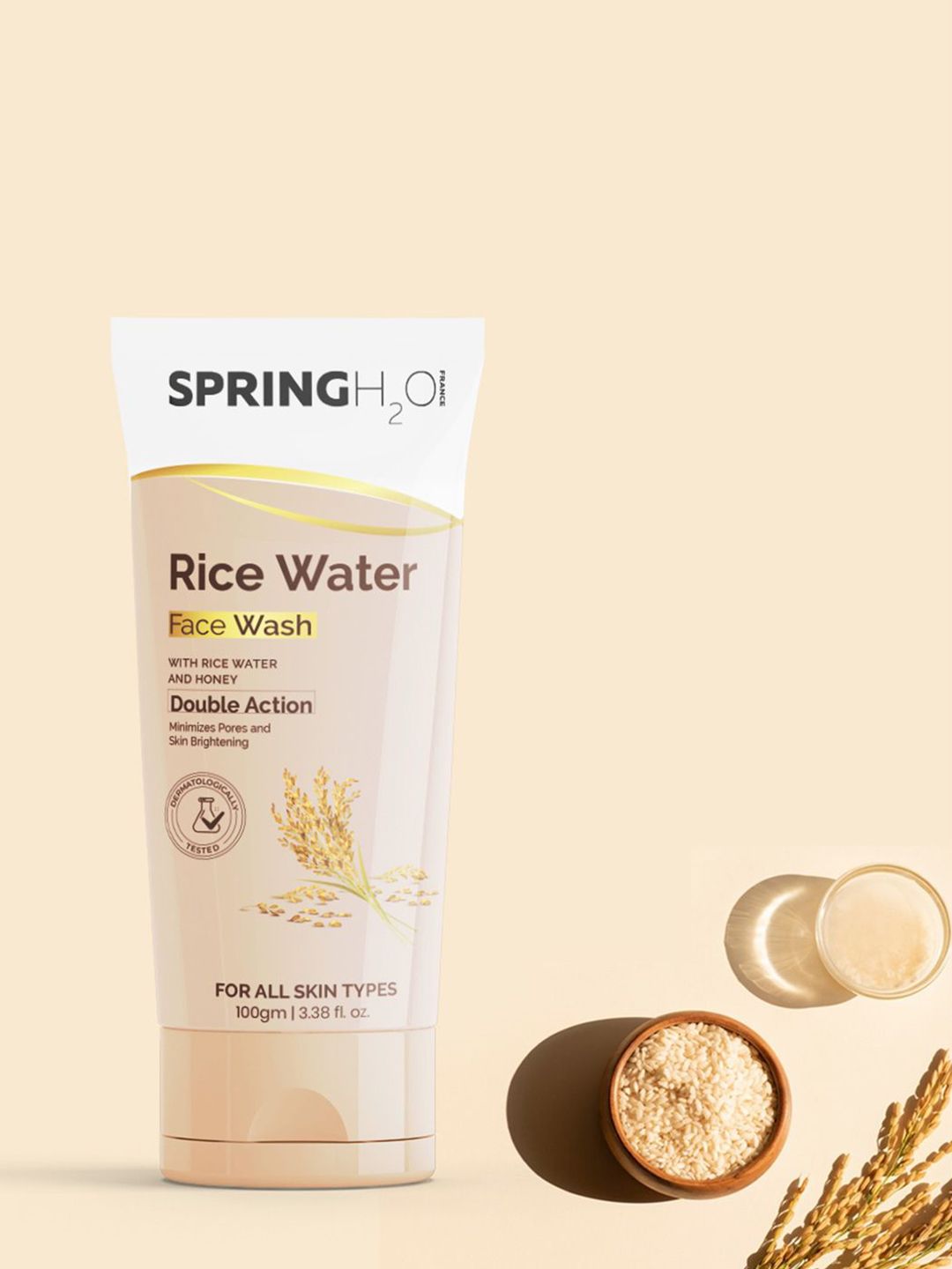 spring h2o Spring H2OSkin Brightening Rice Water Face Wash With Honey - 100 ml-picture-16