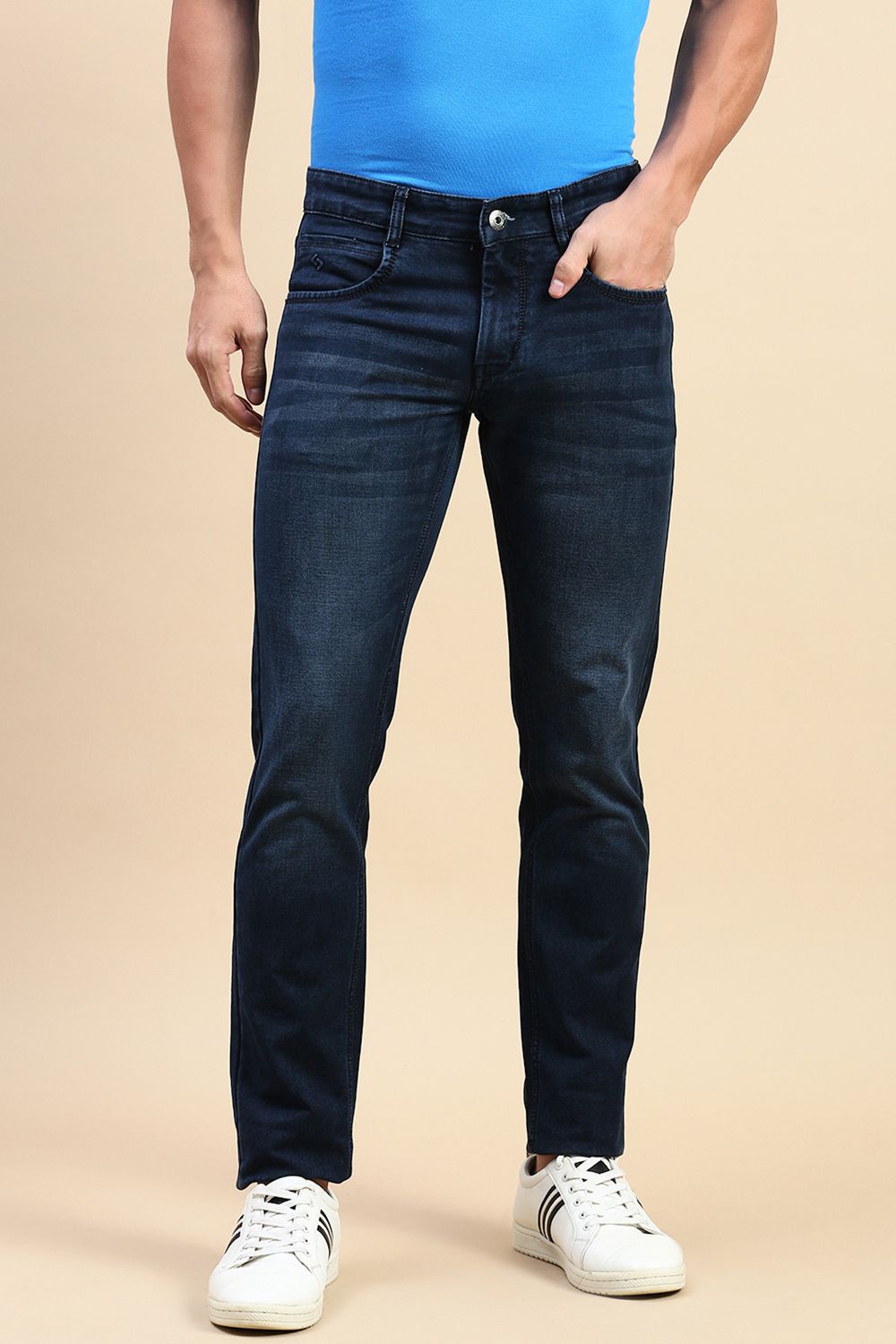 Classic Polo Men Slim Fit Low Distress Light Fade Jeans-picture-11