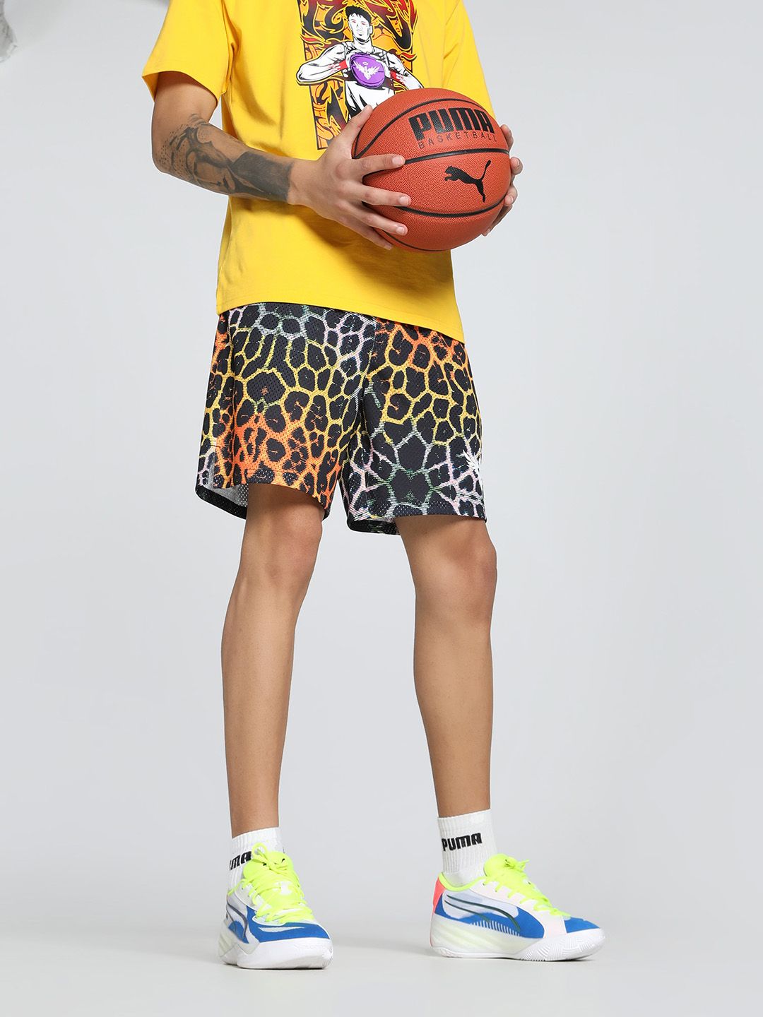 Puma Men Melo Alien Skins Printed Oversized Fit Basketball Shorts-picture-15