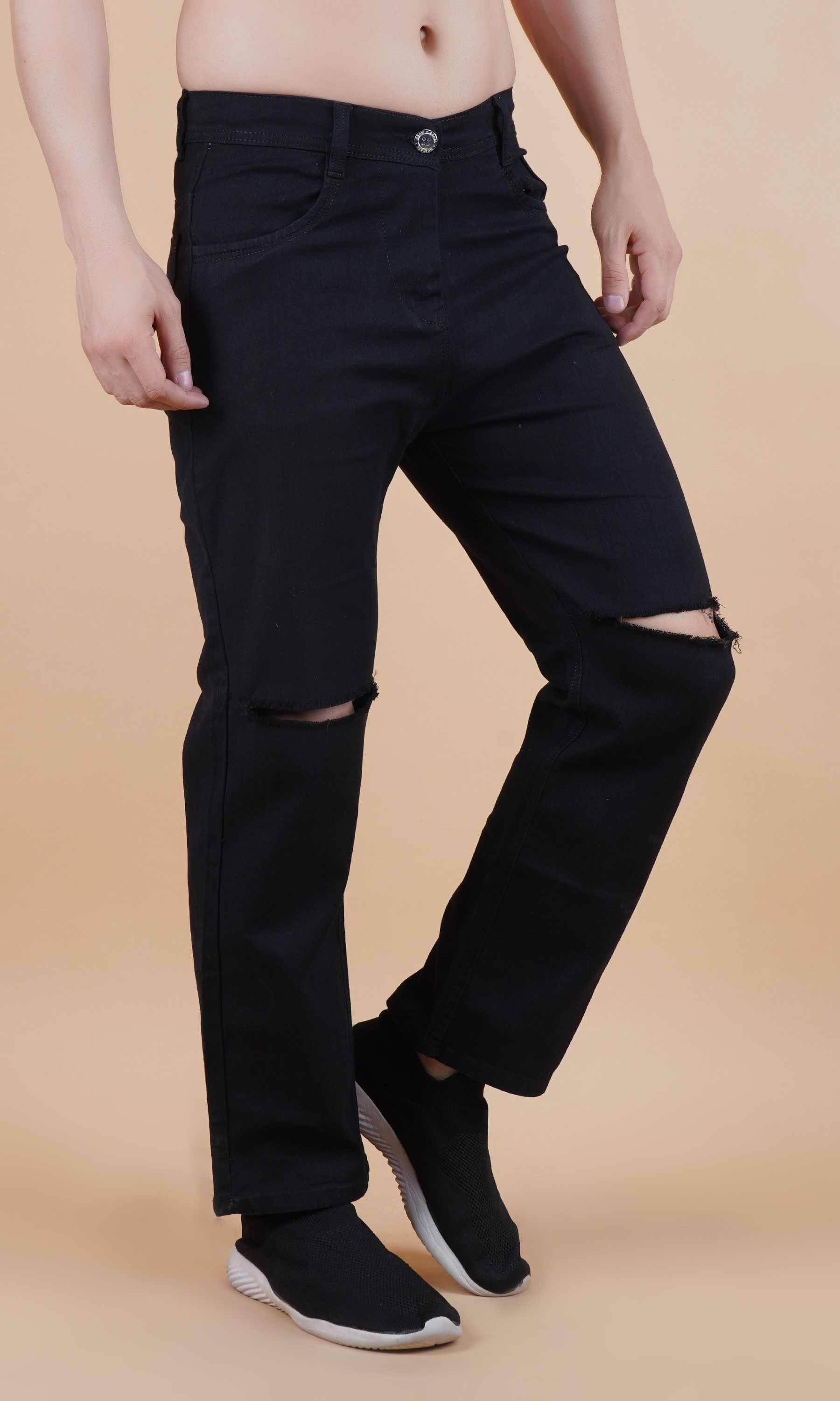 LINARIA Men Classic Slash Knee Jeans-picture-13
