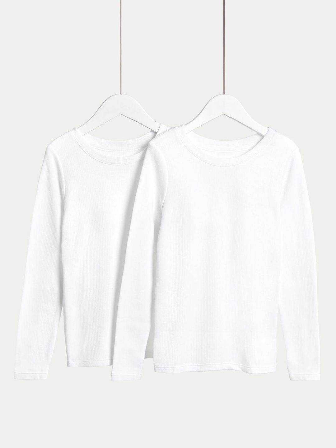 Marks & Spencer Girls Pack Of 2 Round Neck Thermal Tops-picture-19