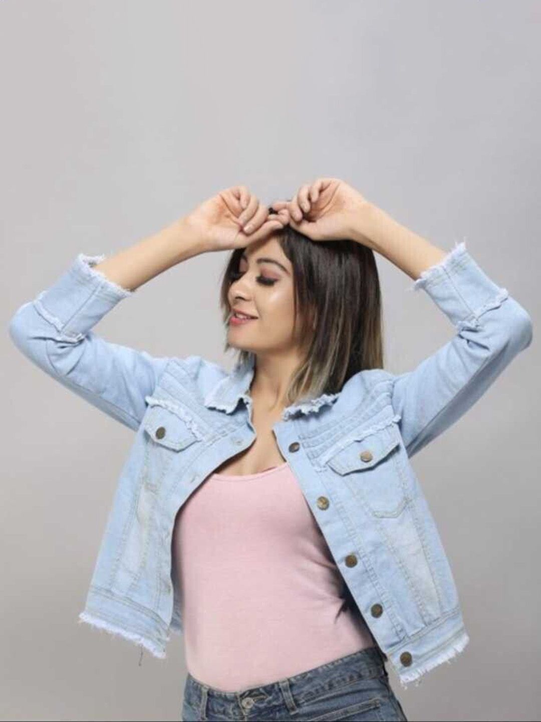 KASHIAN Women Denim Jacket with Patchwork-image-35